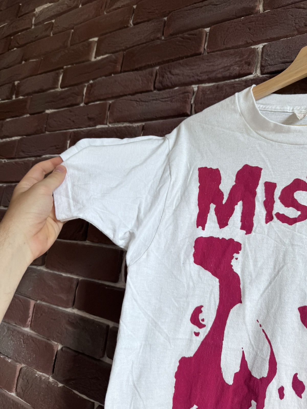 4GSELLER 80s Misfits Crimson Ghost Skull Shirt Horror Punk Band Tee L Size US L / EU 52-54 / 3 - 6 Thumbnail