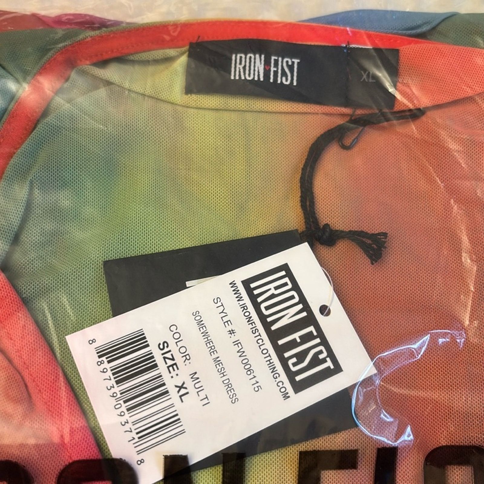 Iron Fist Iron Fist Somewhere Rainbow Sheer Mini Dress Sequin XL Pride Size XL / US 12-14 / IT 48-50 - 6 Thumbnail