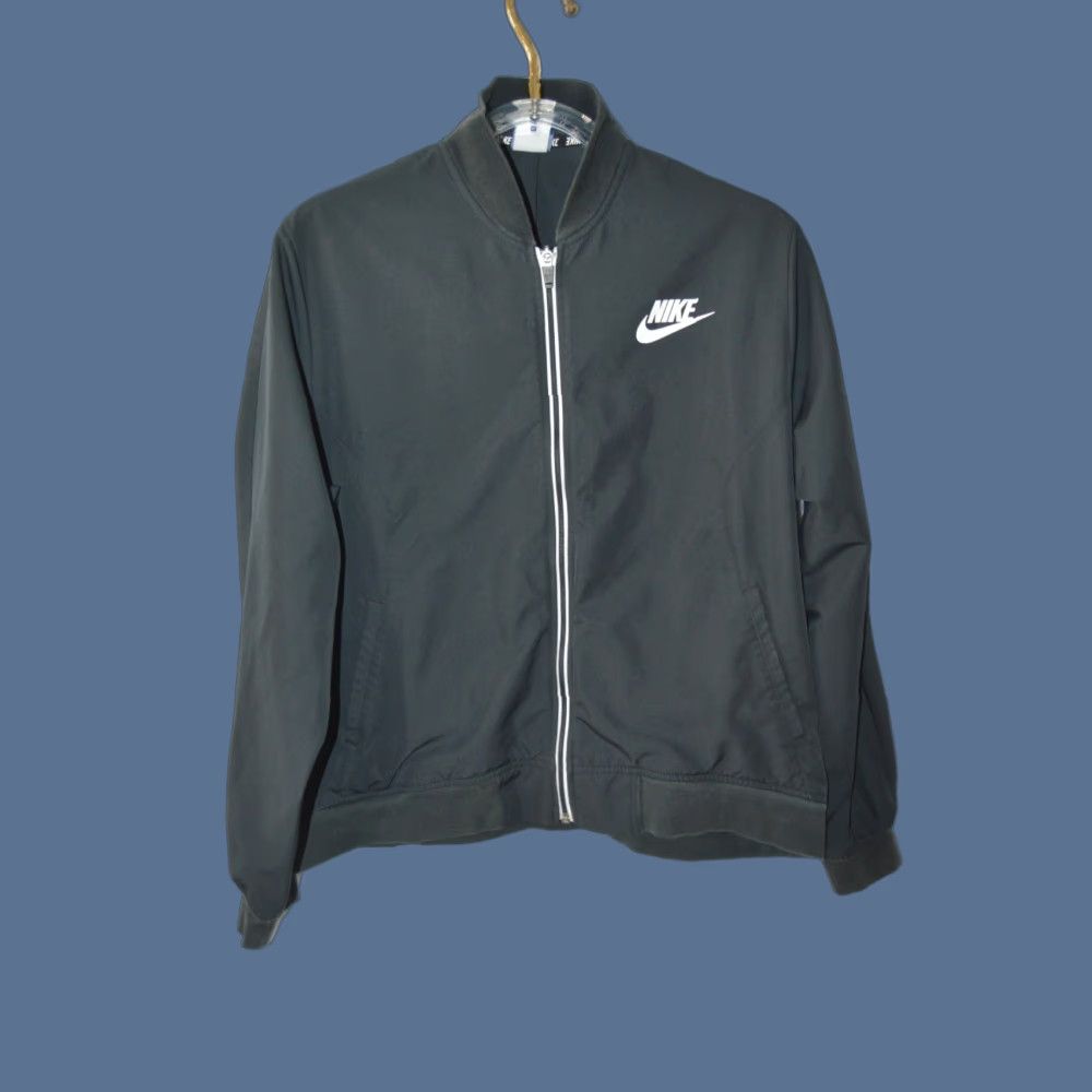 Nike Nike Jacket Mens XL Gray Full Zip Athletic Track Mock Neck Polyester Training Size US XL / EU 56 / 4 - 1 Thumbnail