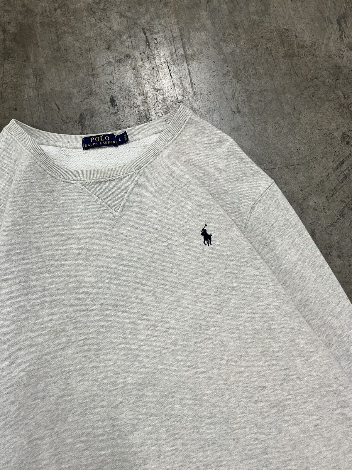 Polo Ralph Lauren vintage Heather gray crewneck preppy