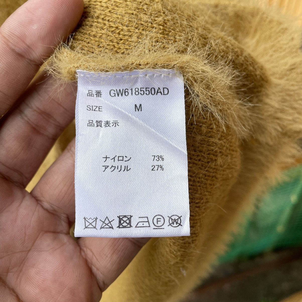 Global Work × Japanese Brand × Vintage 🔥Vintage Global Work Henley Women Wool Mohair Crop Tops Size M / US 6-8 / IT 42-44 - 7 Thumbnail