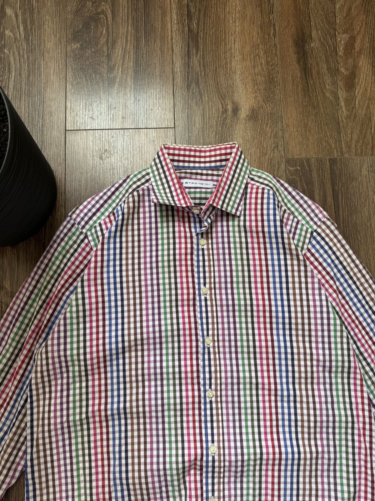 Etro Etro men’s button up check multicolour long sleeve shirt Size US L / EU 52-54 / 3 - 3 Thumbnail