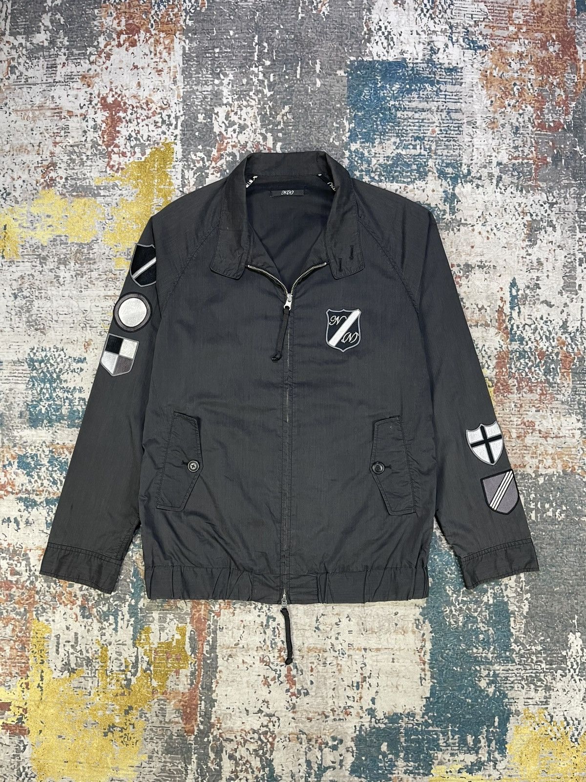 Number (N)ine Number Nine Black Emblem Patch Logo Zip Up Blouson Jacket ...