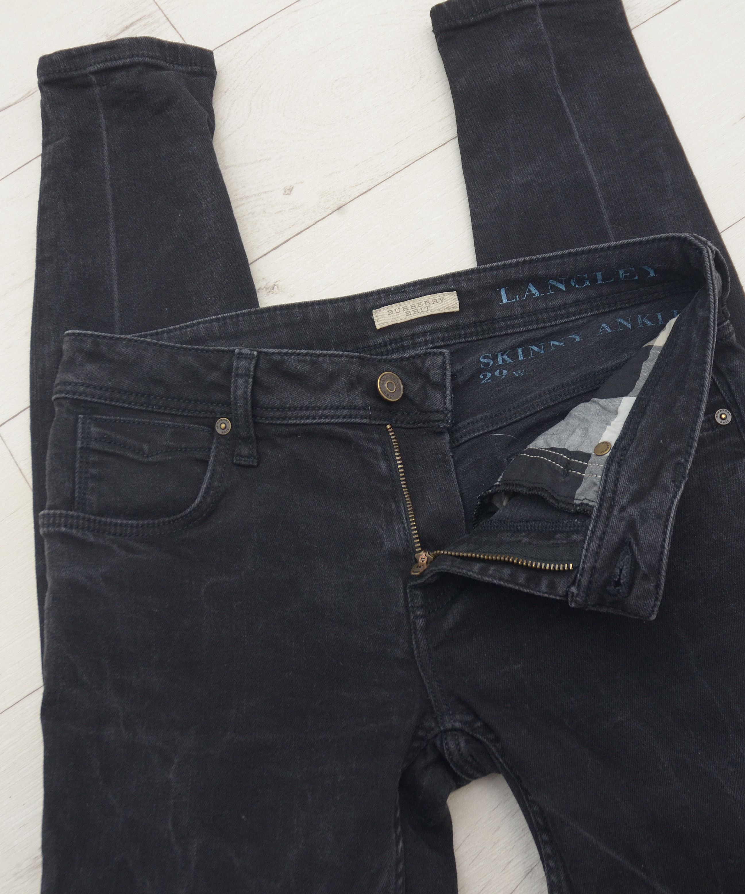 Burberry Burberry Brit Langley Skinny Ankle Deep Modal Jeans Y2K W29 Size 29" - 11 Thumbnail
