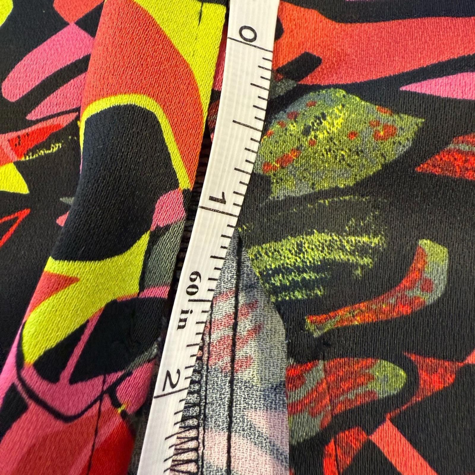 Other Open Edit floral maxi skirt vibrant abstract SZ LG Size 32" / US 10 / IT 46 - 10 Thumbnail