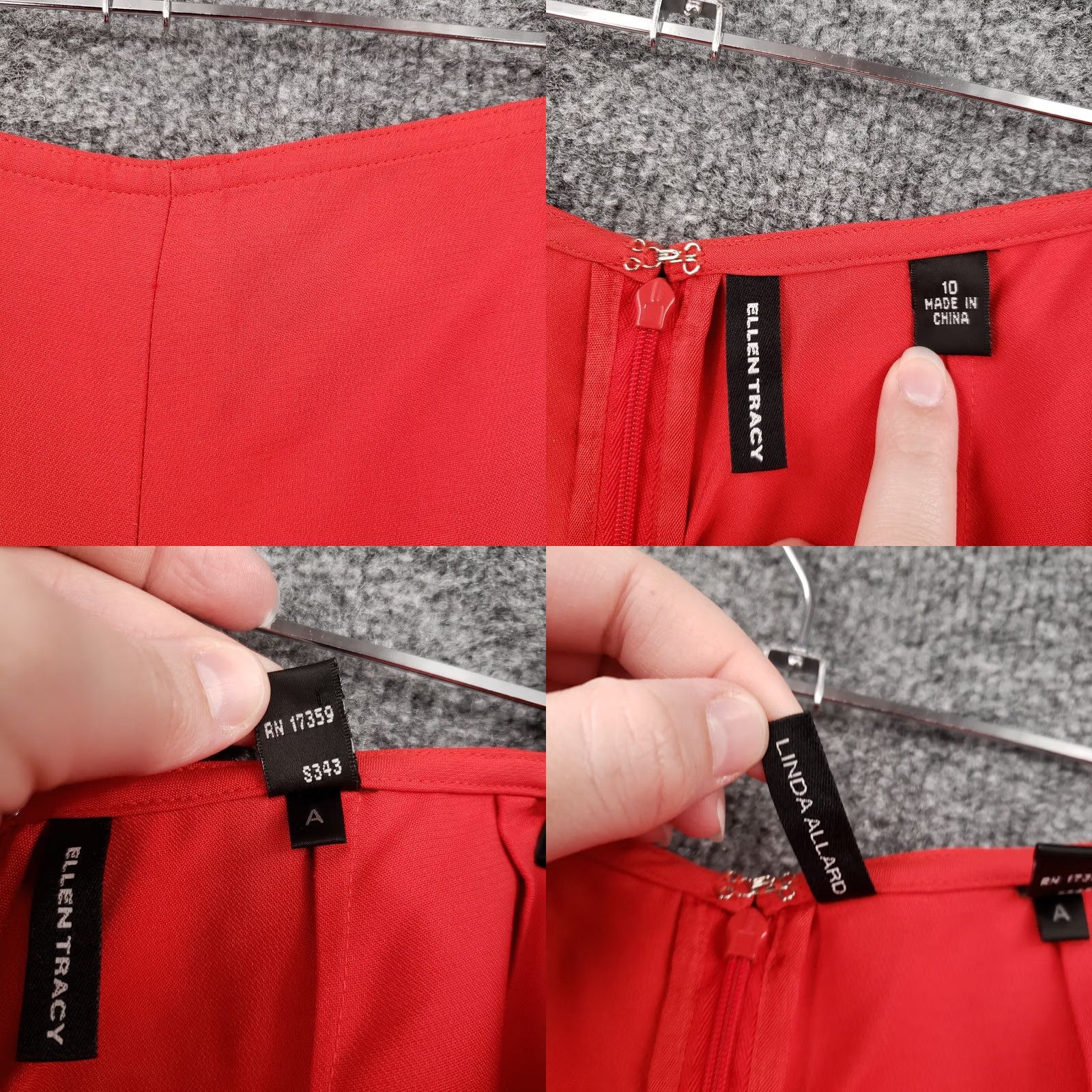 Ellen Tracy Ellen Tracy Dress Pants Womens Size 10 Red High Rise Flat Front Straight Size 32" / US 10 / IT 46 - 8 Thumbnail