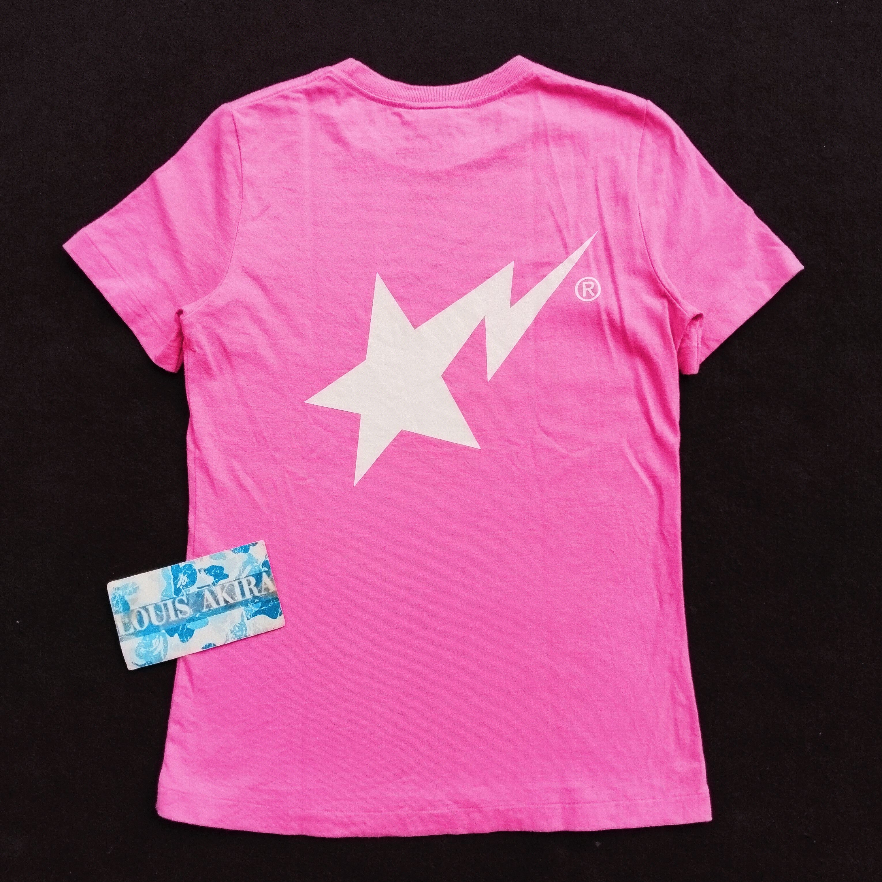 Bape Bape Point Ape and Sta Pink Tee Size S / US 4 / IT 40 - 1 Thumbnail