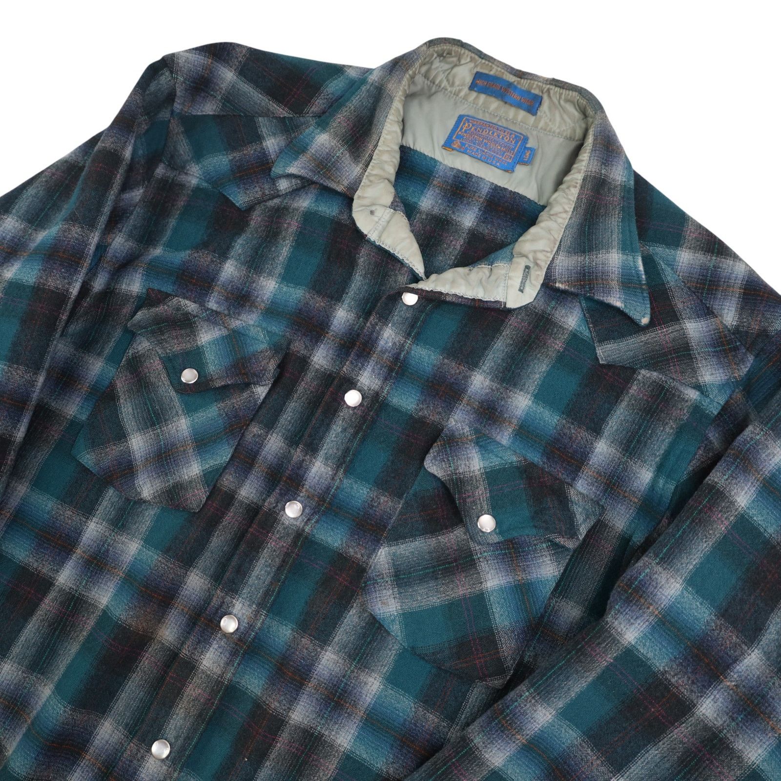 Pendleton × Vintage VTG Pendleton High Grade Western Wear Shadow Snap Shirt Size US XL / EU 56 / 4 - 2 Thumbnail