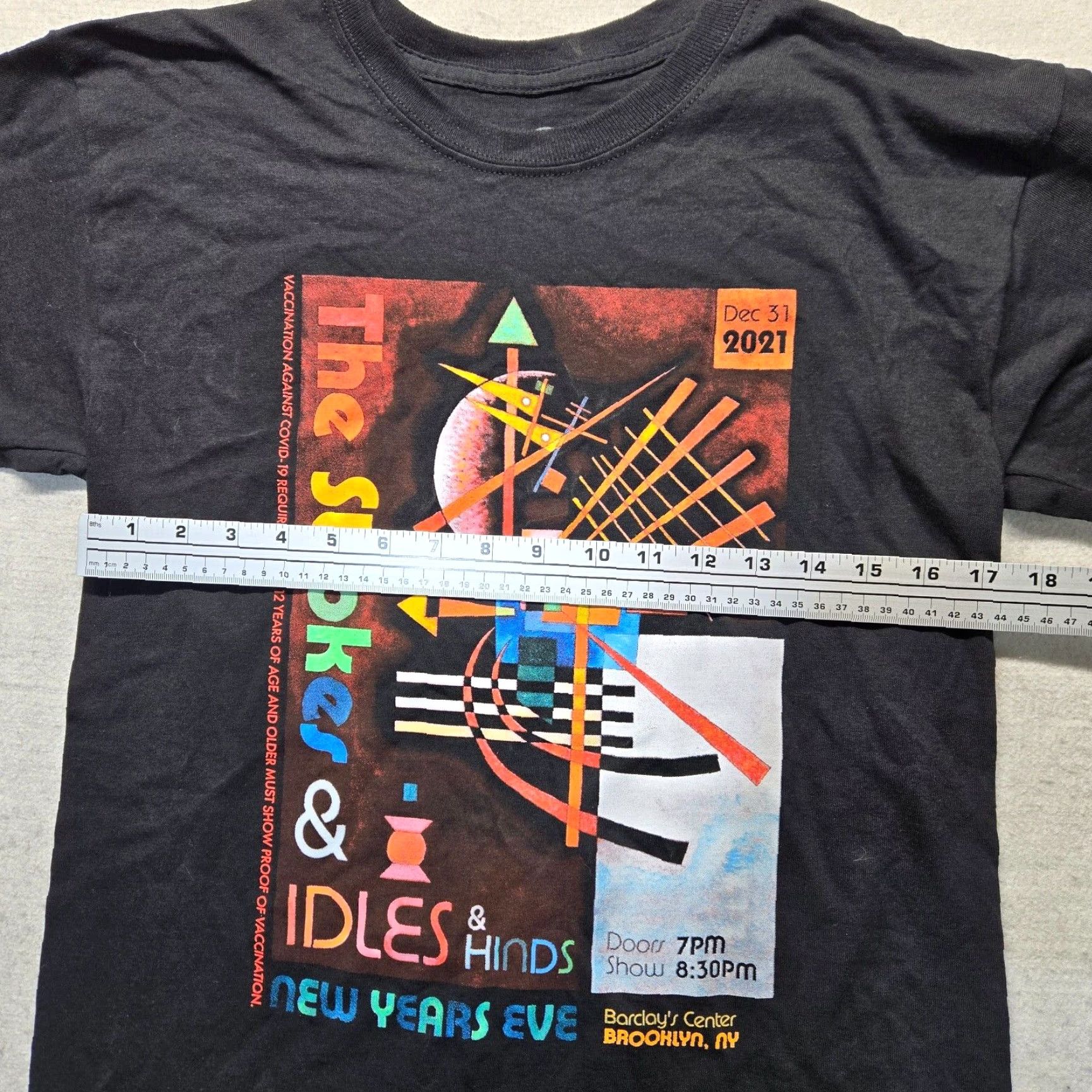 Vintage The Strokes Concert Tour Black T-Shirt Brooklyn New Years Eve Ball Band Tee Med Mens Size US M / EU 48-50 / 2 - 4 Thumbnail