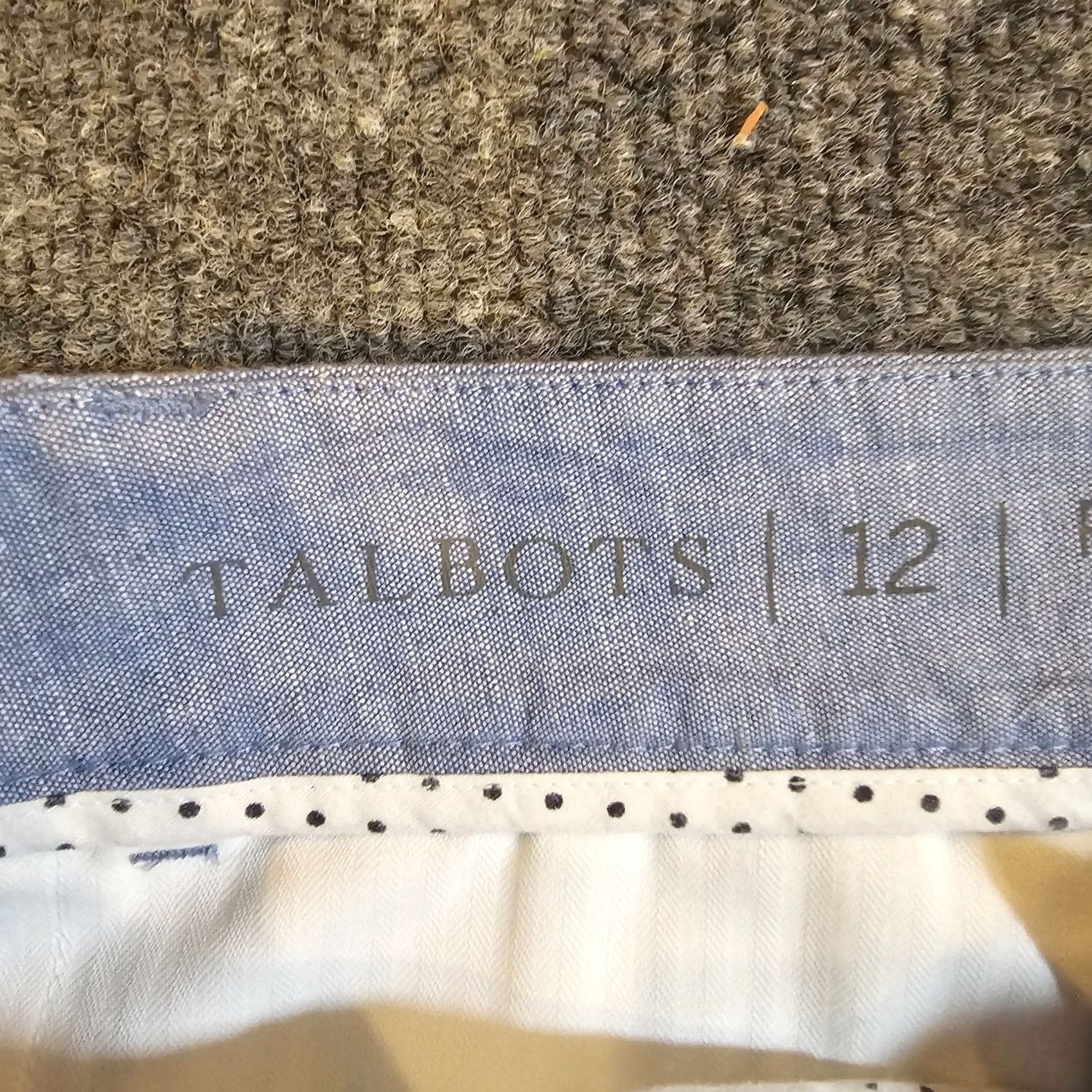 Talbots Talbots Pants Womens 12 Blue Chino Mid Rise Buttons Tapered Cropped Casual Basic Size 34" / US 12 / IT 48 - 4 Thumbnail