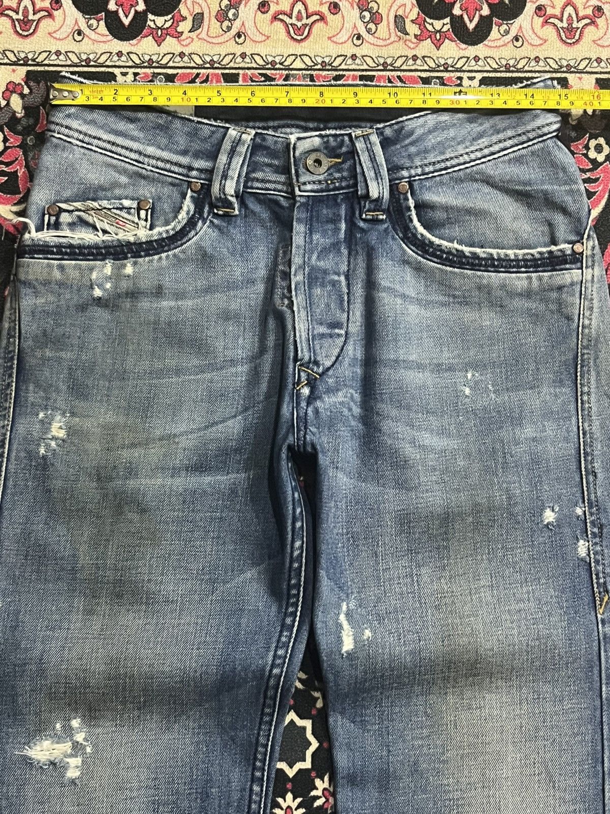 Diesel ⚡️Loose Leg⚡️Vintage Diesel Busky Buttonfly Distressed Jeans Size US 28 / EU 44 - 15 Thumbnail