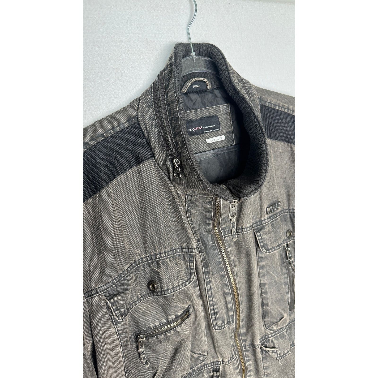 Rocawear Y2K Rocawear R Plus Gray Utility Bomber Jacket Tagged 3XL Size US XXL / EU 58 / 5 - 17 Thumbnail