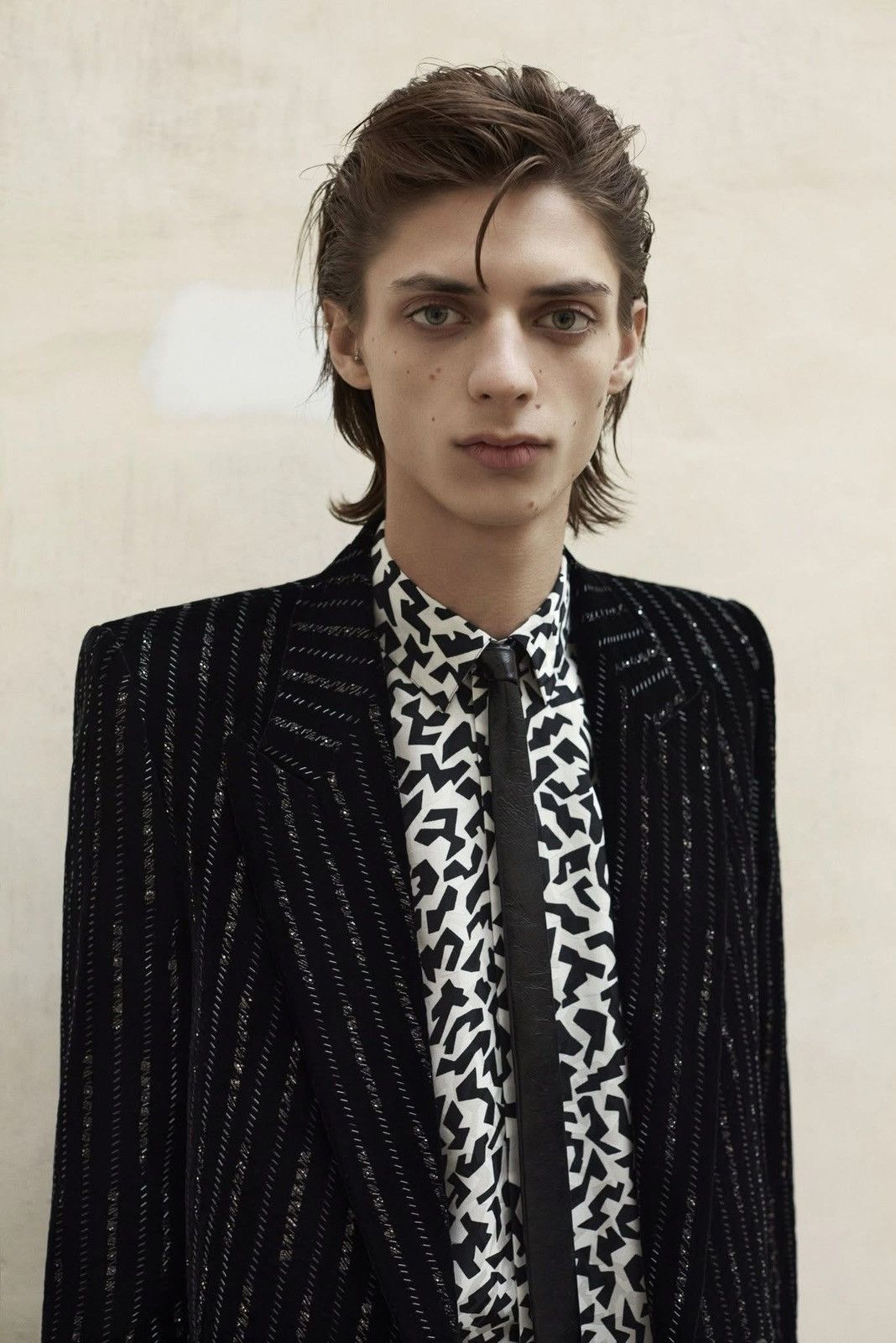 Saint Laurent Paris FW21 Saint Laurent silk geometric black white shirt grail Size US L / EU 52-54 / 3 - 1 Thumbnail