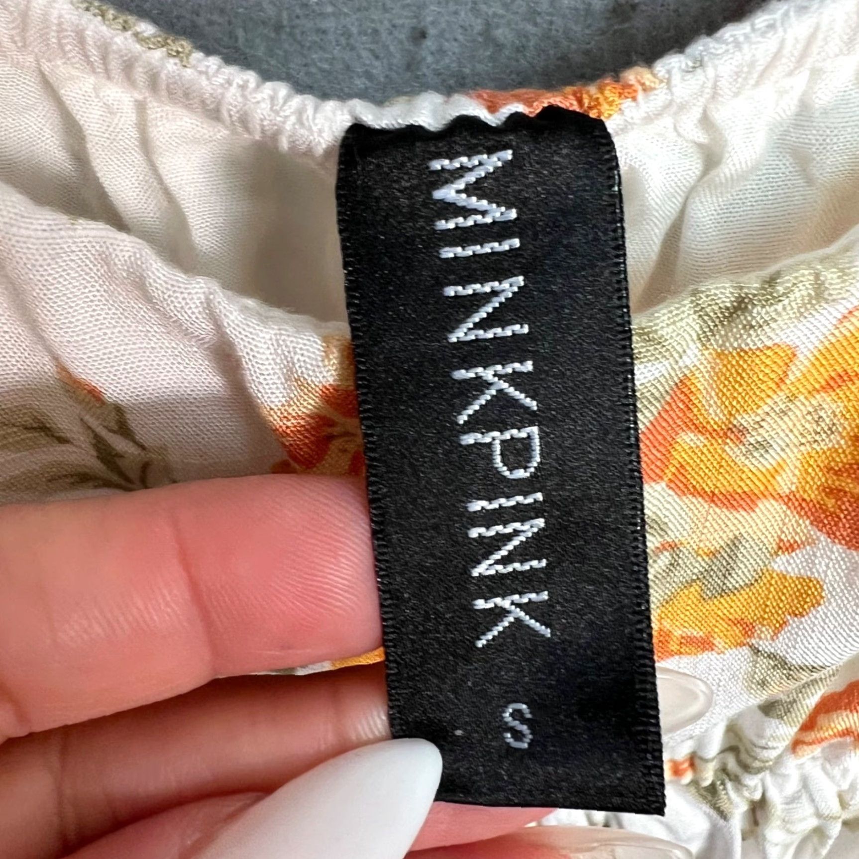 MINKPINK MINKPINK Floral Sundress Womens Size Small Pleated White Casual Party Summer Size S / US 4 / IT 40 - 3 Thumbnail