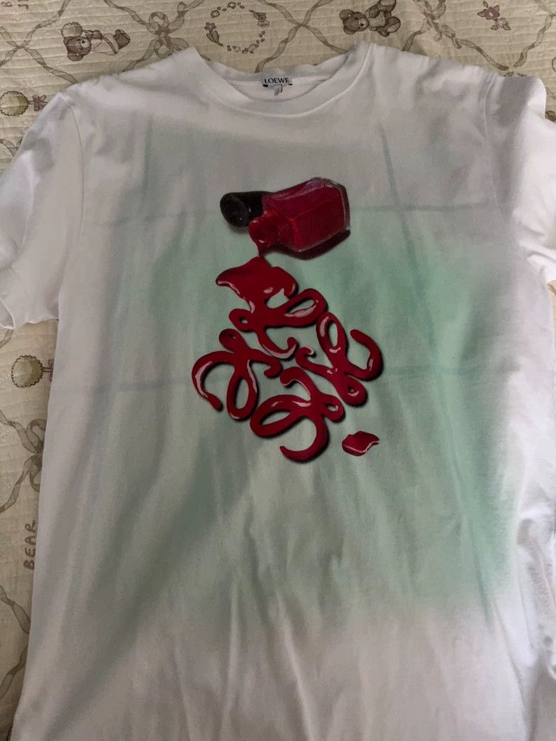 Loewe LOEWE Nail polish patterned short sleeves Size S / US 4 / IT 40 - 3 Thumbnail