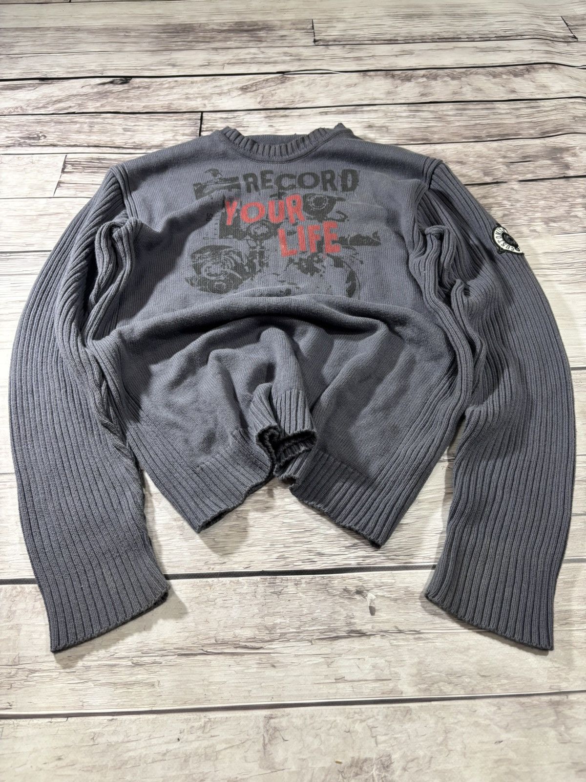 Vintage Streetwear Kapital Style Sweater Zip Hoodie 90s