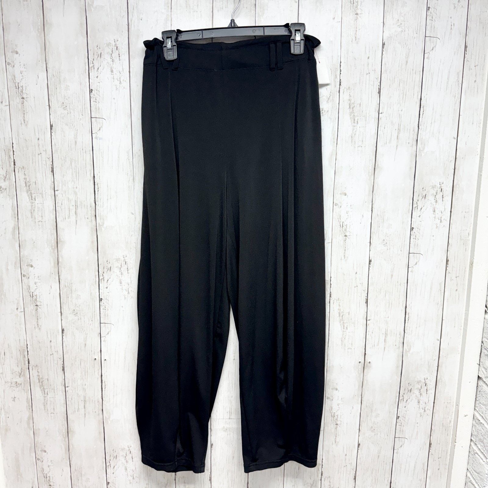 Anthropologie Anthropologie Pants Sz Small Black Wide Leg Pull On Trousers Size 27" / US 4 / IT 40 - 1 Thumbnail