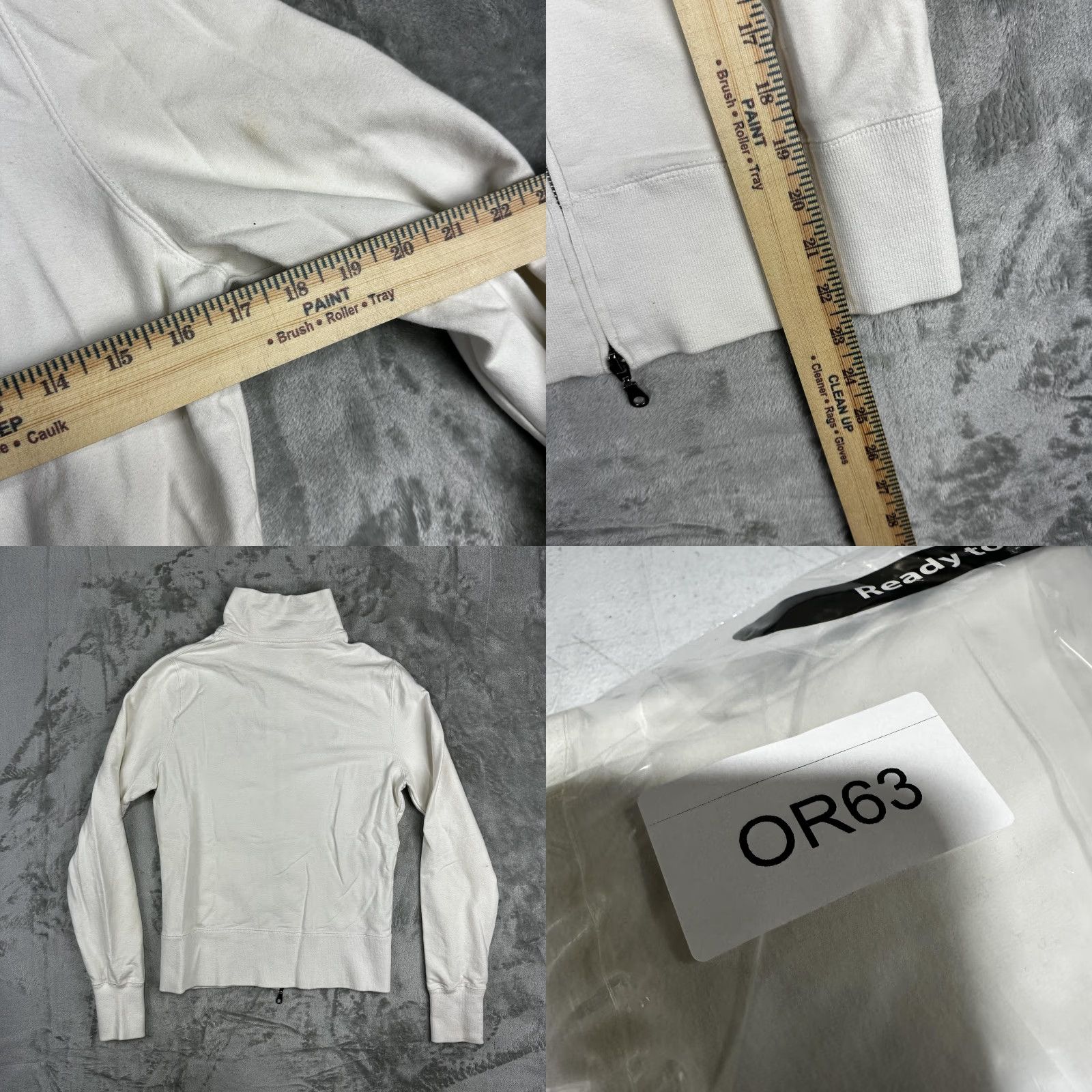 Vintage Roxy Jacket Womens Large White Full Zip Mock Neck Embroidered Logo Patch Script Size L / US 10 / IT 46 - 8 Thumbnail