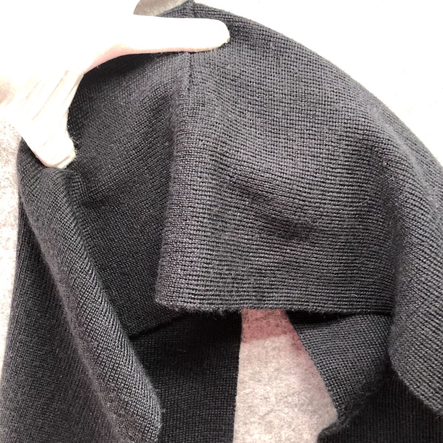 Vintage Morgan Taylor Hooded Wool Blend Scarf Womens Black Knit Rectangle Winter Scarf Neck Warmer Size ONE SIZE - 6 Thumbnail