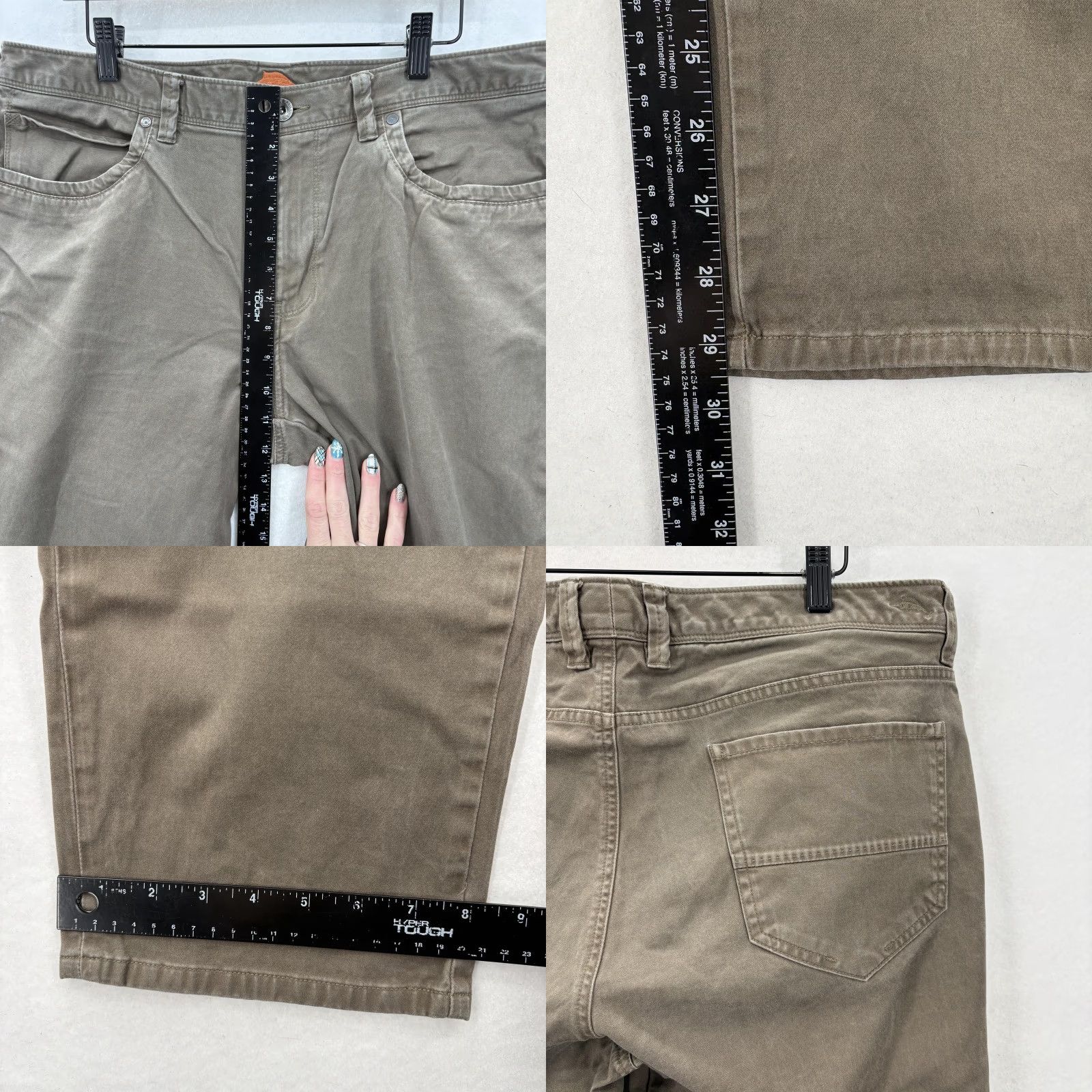 Tommy Bahama Pants Mens 35x30 Brown Pima Cotton Stretch Straight 5-Pocket Casual