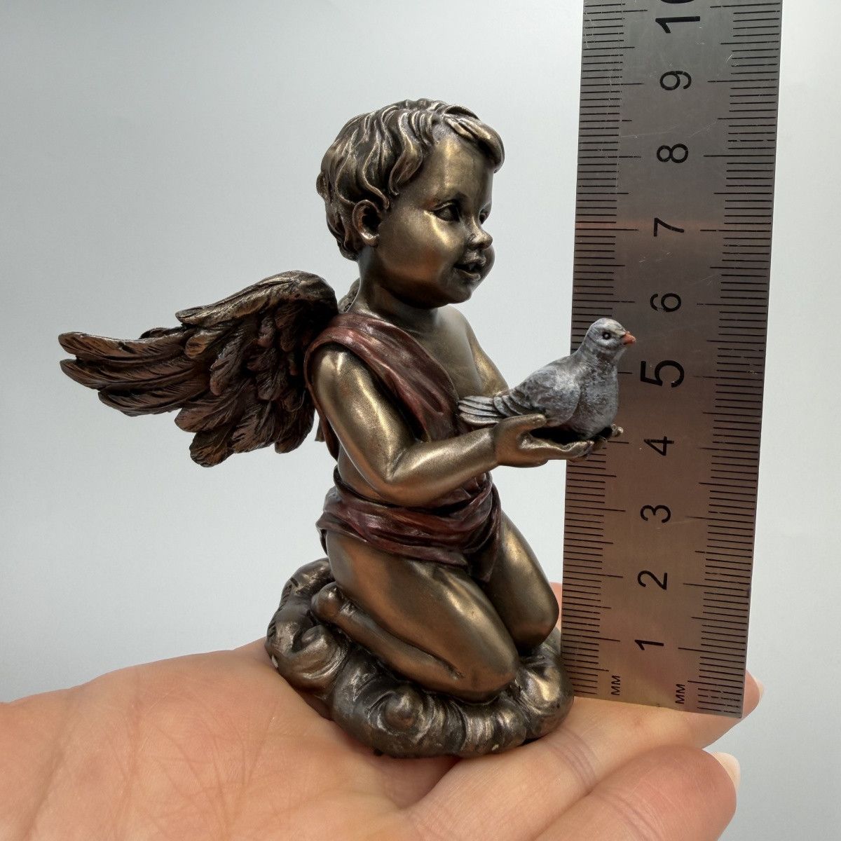 Other Cupid Angel with Dove Statue Bronze Finish Figurine Size ONE SIZE - 2 Thumbnail
