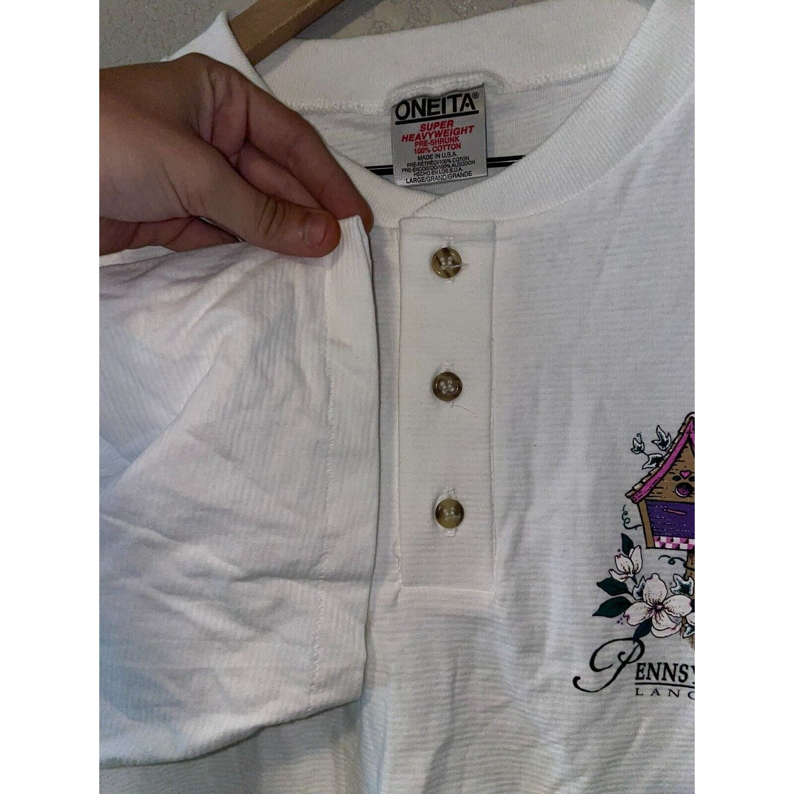 Vintage 90s PA Pennsylvania Lancaster Birdhouse White Shirt VTG L Size US L / EU 52-54 / 3 - 5 Thumbnail