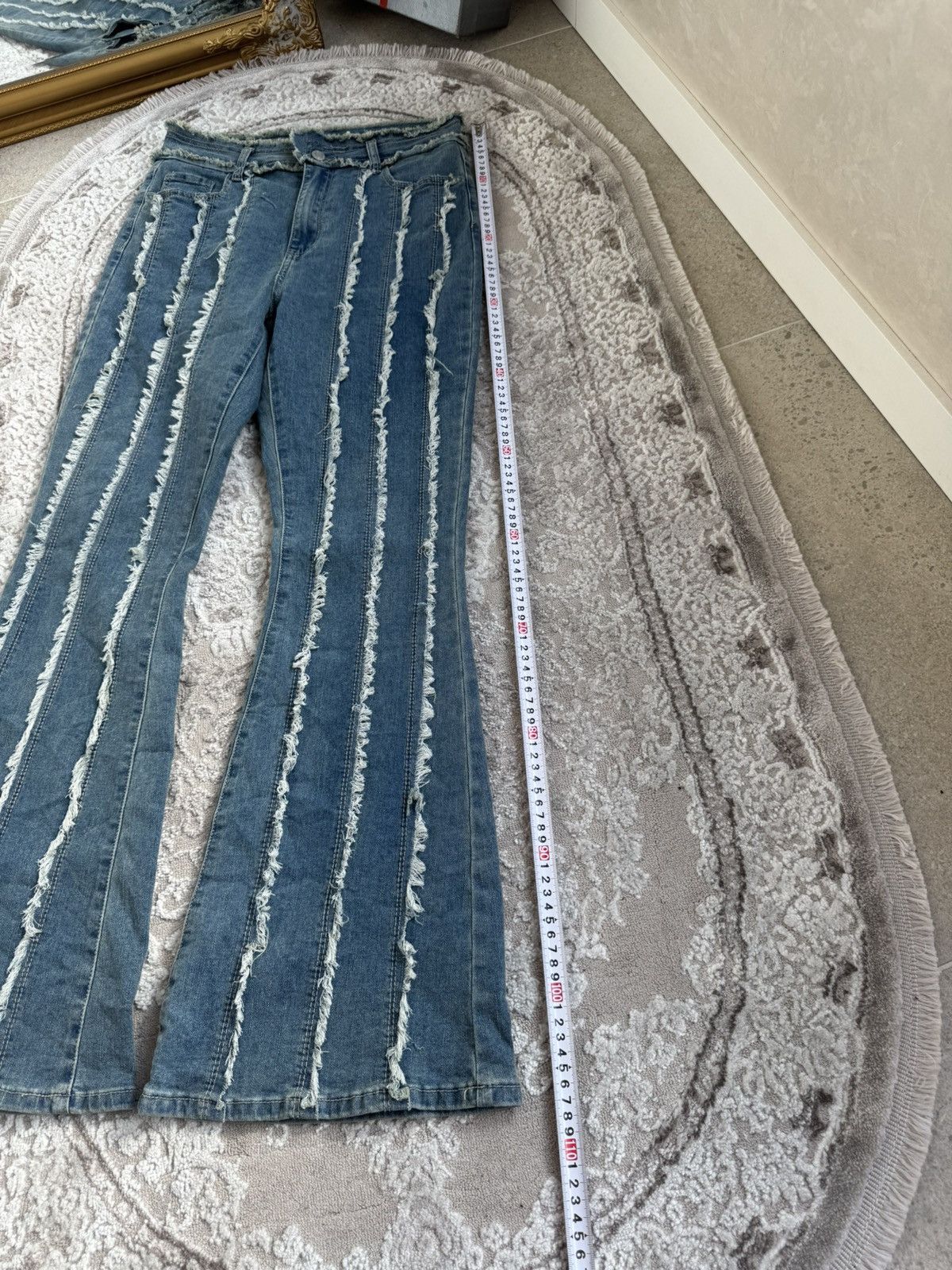 If Six Was Nine Y2K vintage Crazy Flared Bootcut Jeans Mudwash Faded Denim Size 34" / US 12 / IT 48 - 4 Thumbnail