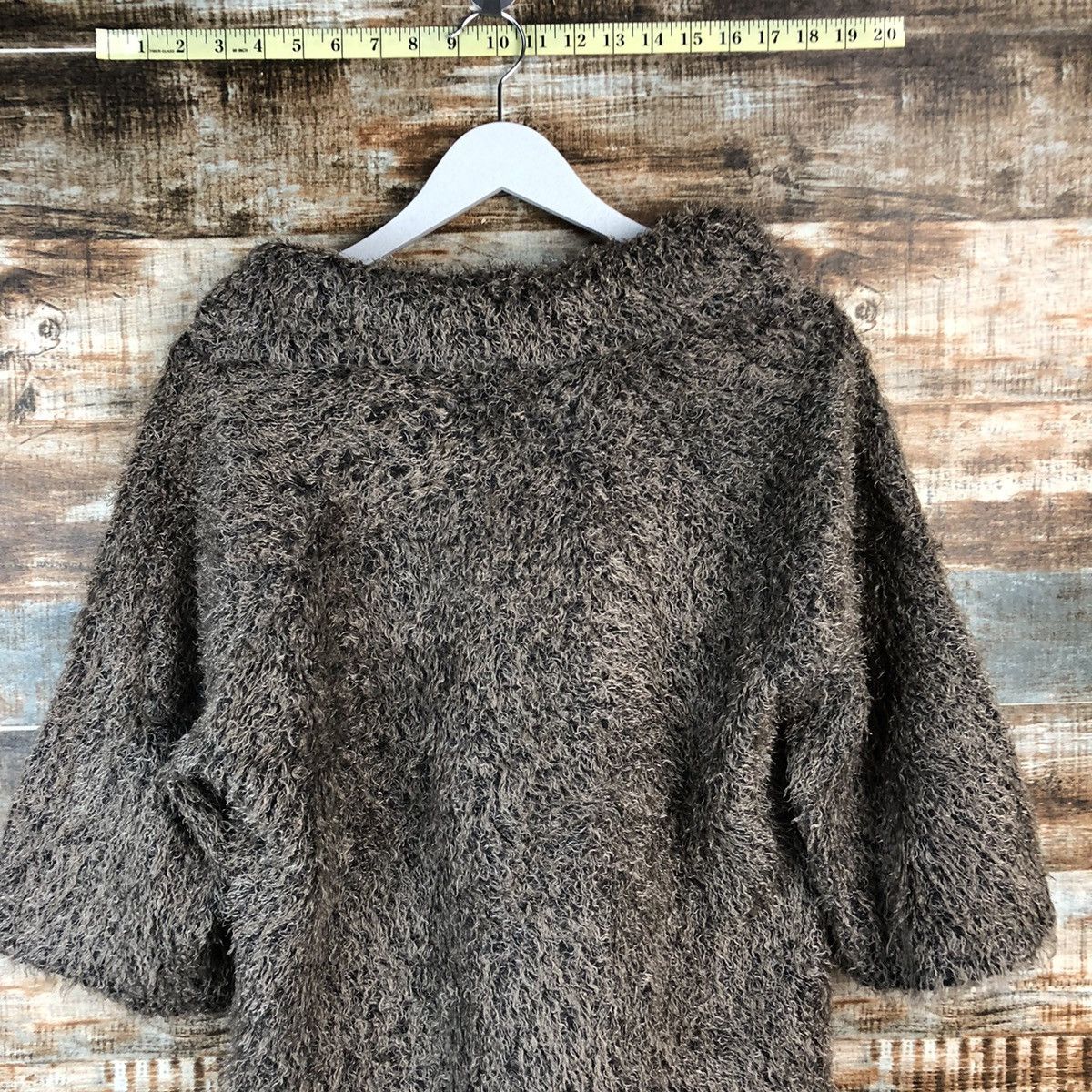 Homespun Knitwear DLL Fashion Messange Grey Mohair fur shaggy Knitwear #C077 Size M / US 6-8 / IT 42-44 - 13 Thumbnail