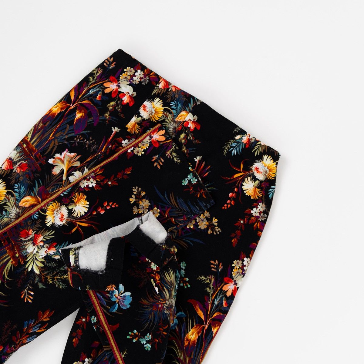 Other Stehmann Womens Floral Trousers Multicolor Stretch Pants Size 26" / US 2 / IT 38 - 4 Thumbnail