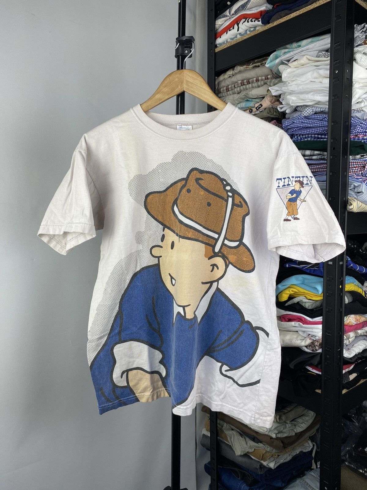 Cartoon Network × Vintage 90s Tin Tin Adventures Medium Overprint Vintage OG mens Size US M / EU 48-50 / 2 - 1 Thumbnail