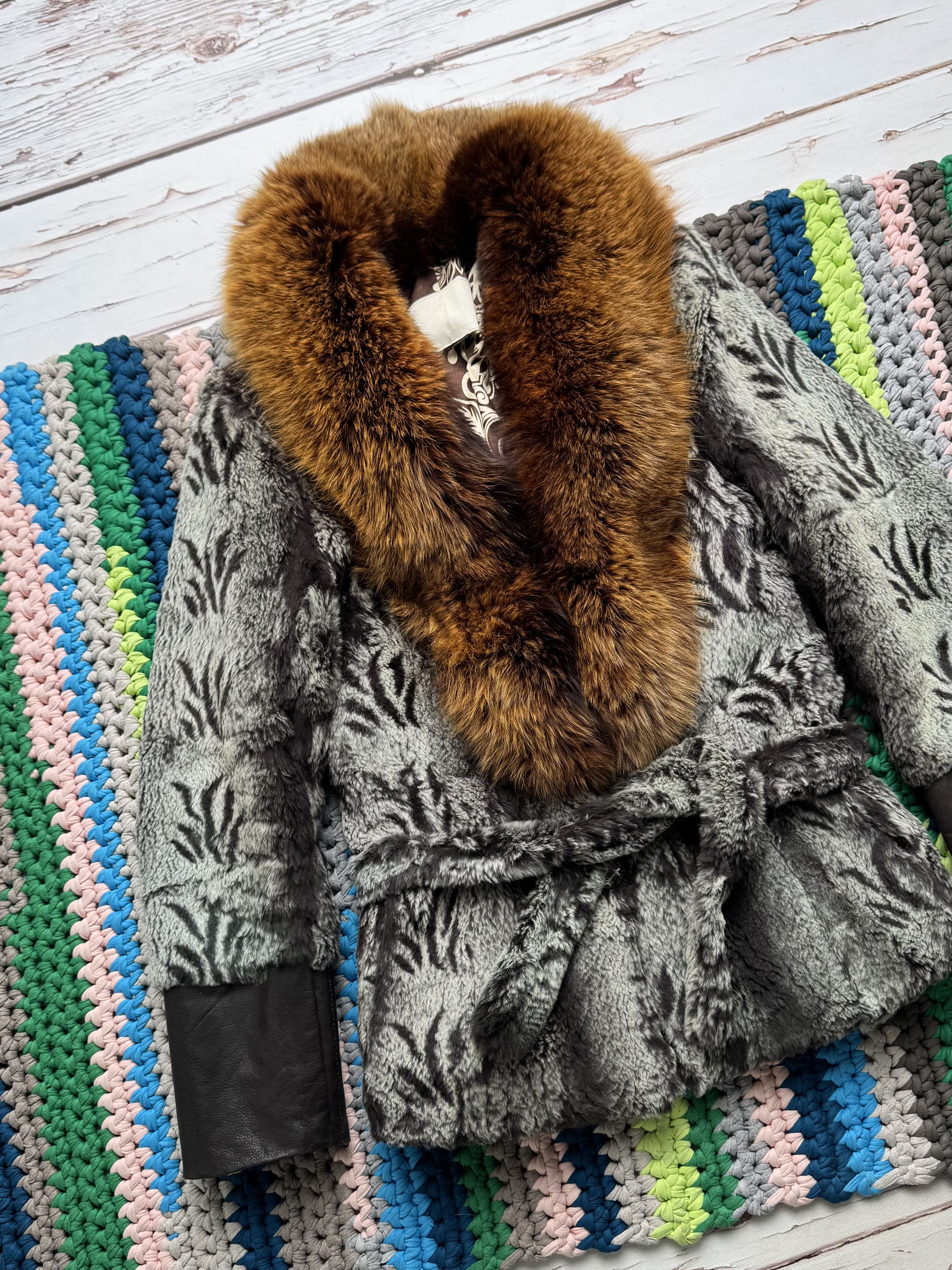 Japanese Brand Vintage Real Fur Jacket With Belt (D15) Size S / US 4 / IT 40 - 6 Thumbnail