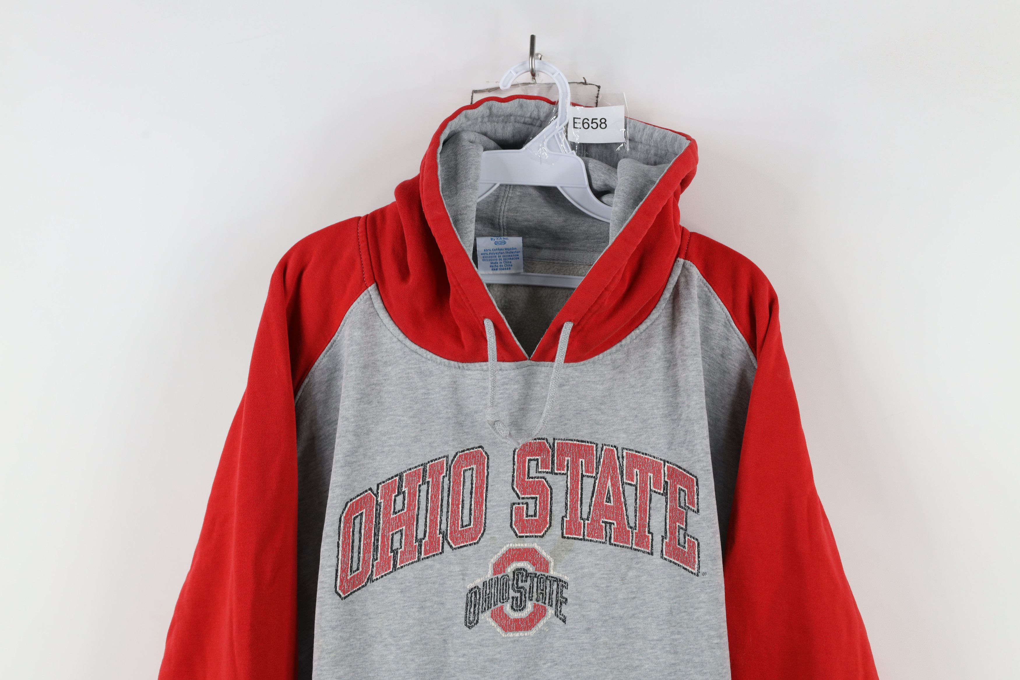Vintage Vintage Spell Out Ohio State University Football Hoodie Red Size US XL / EU 56 / 4 - 2 Thumbnail