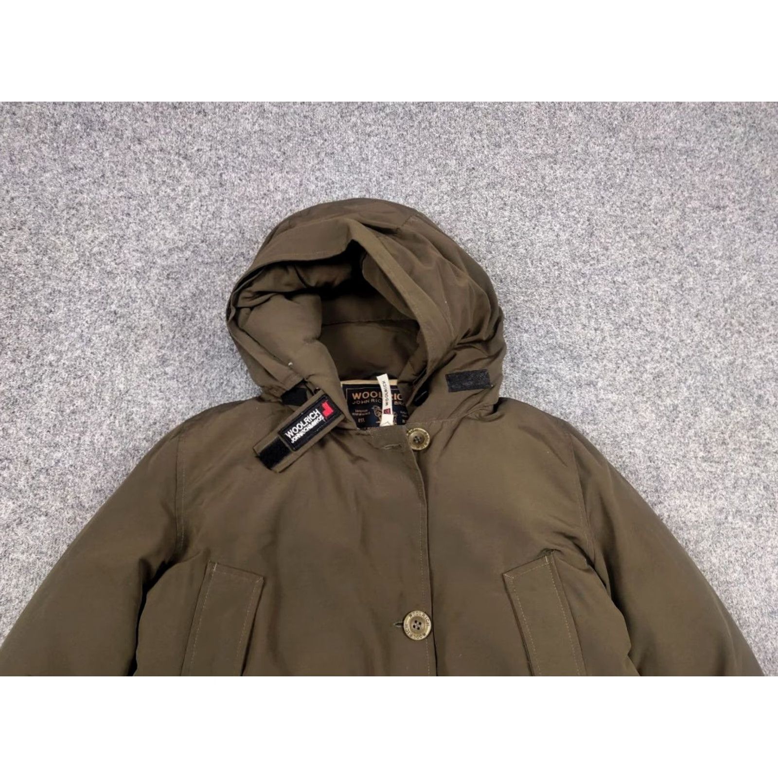 Vintage Woolrich Arctic Parka Womens Jacket Down Hooded 4 Pocket Nylon Shell Green Winter Mid-Length 3 in 1? Size M / US 6-8 / IT 42-44 - 6 Thumbnail