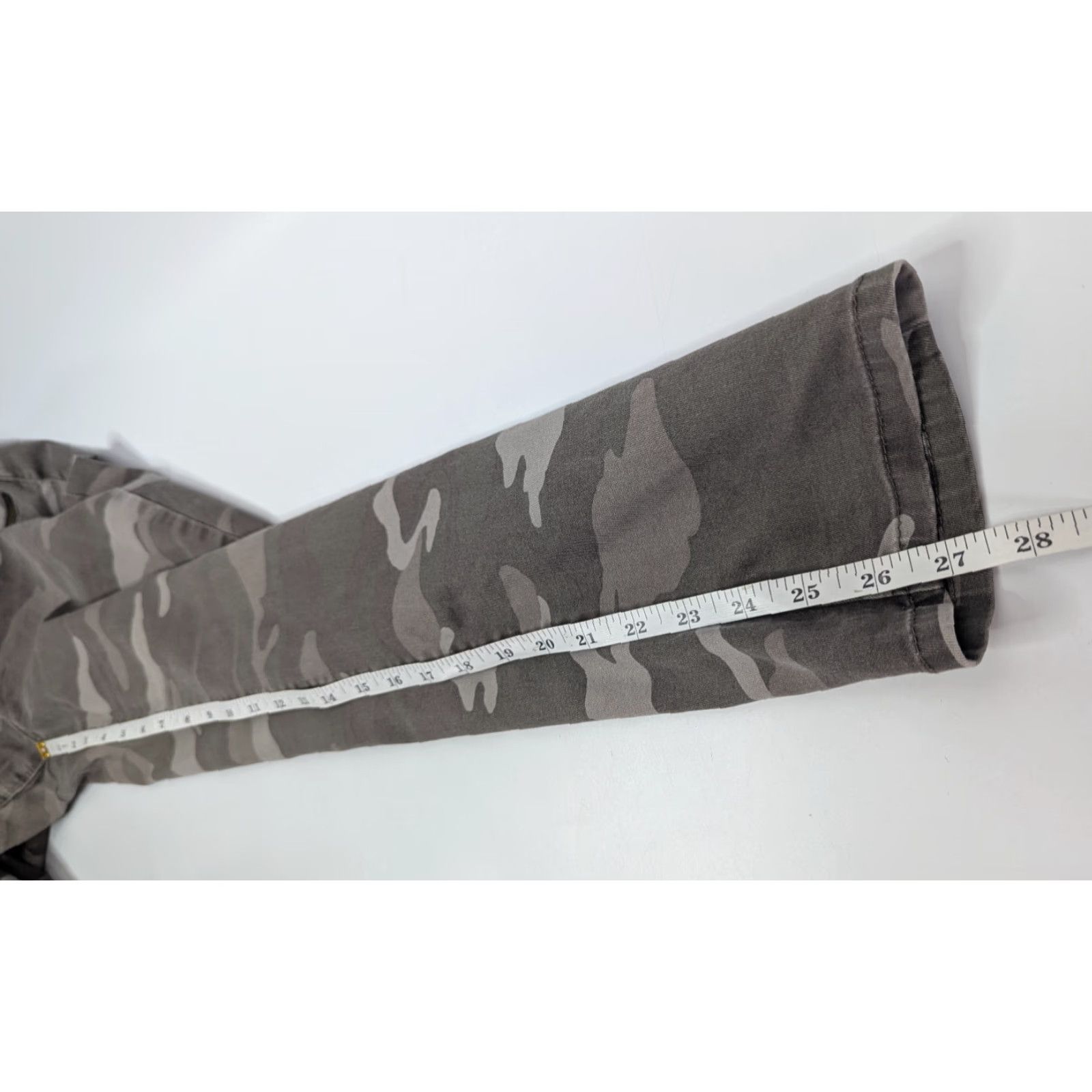 Vintage Democracy Jeans Womens 12 Gray Camo Skinny Pant Denim Cotton Blend Pockets B1590Q8XX Size 34" / US 12 / IT 48 - 5 Thumbnail