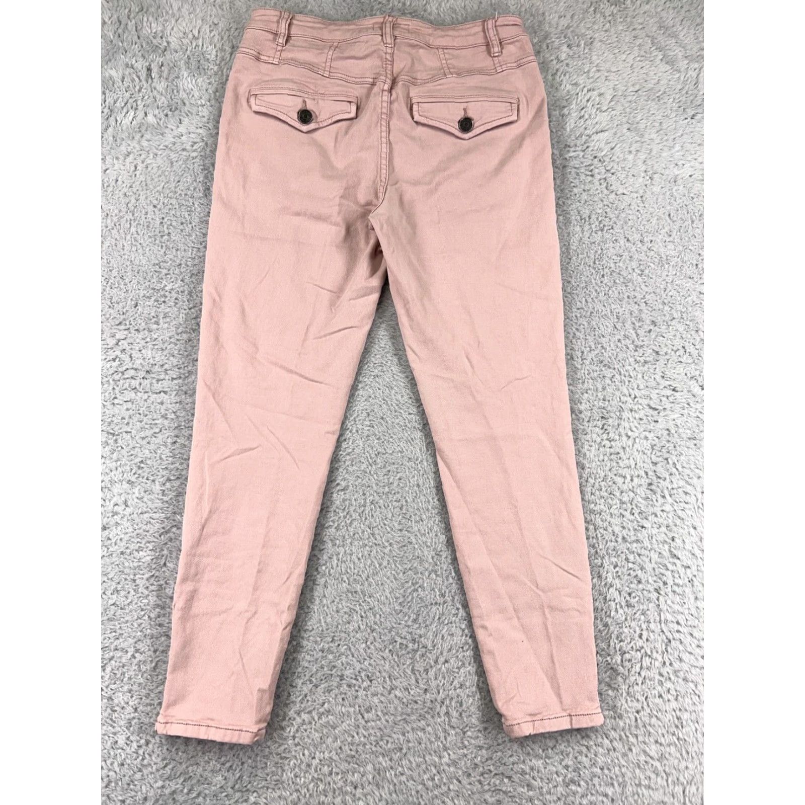 Joie JOIE Pink Denim Jeans 29 Womens Jeans Tapered Ankle Zip 5-Pocket Denim Jeans with Belt Loops Size 29" - 2 Thumbnail