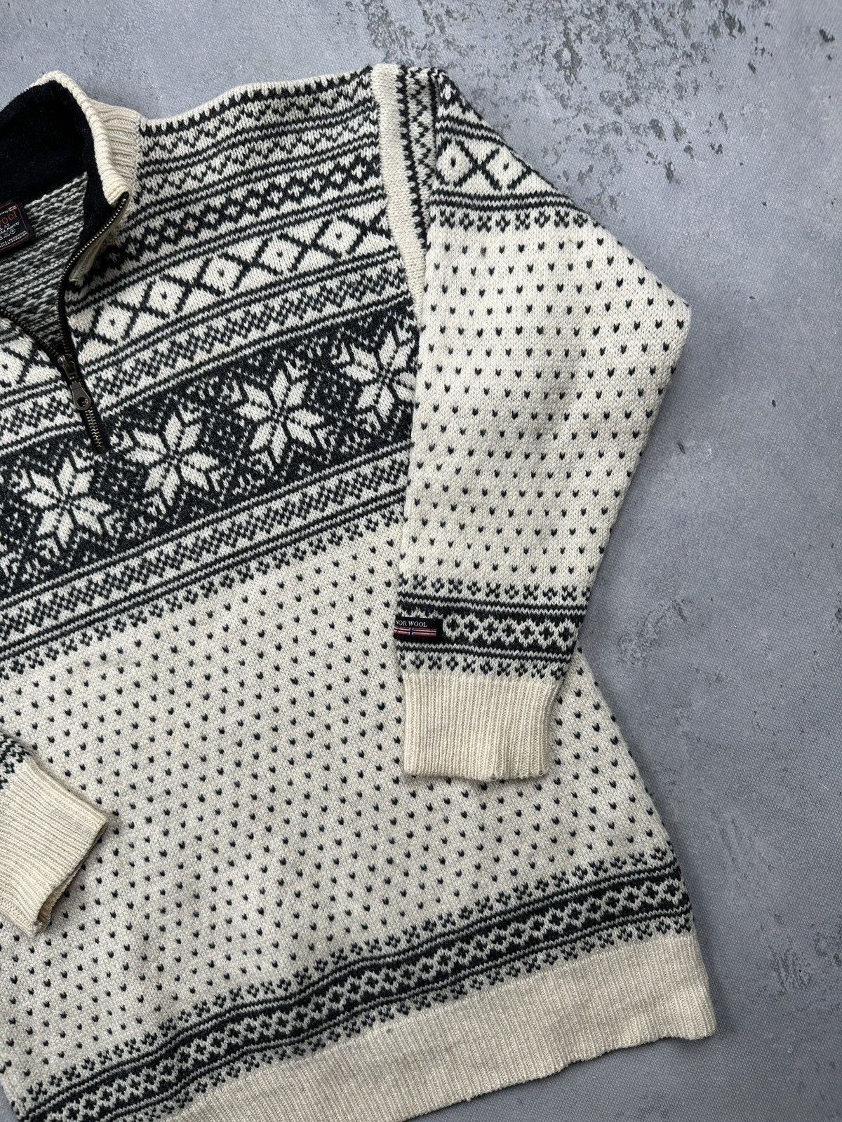 Norwool Norwool Norwegian Fair Isle Wool Half Zip Sweater Size US M / EU 48-50 / 2 - 8 Thumbnail