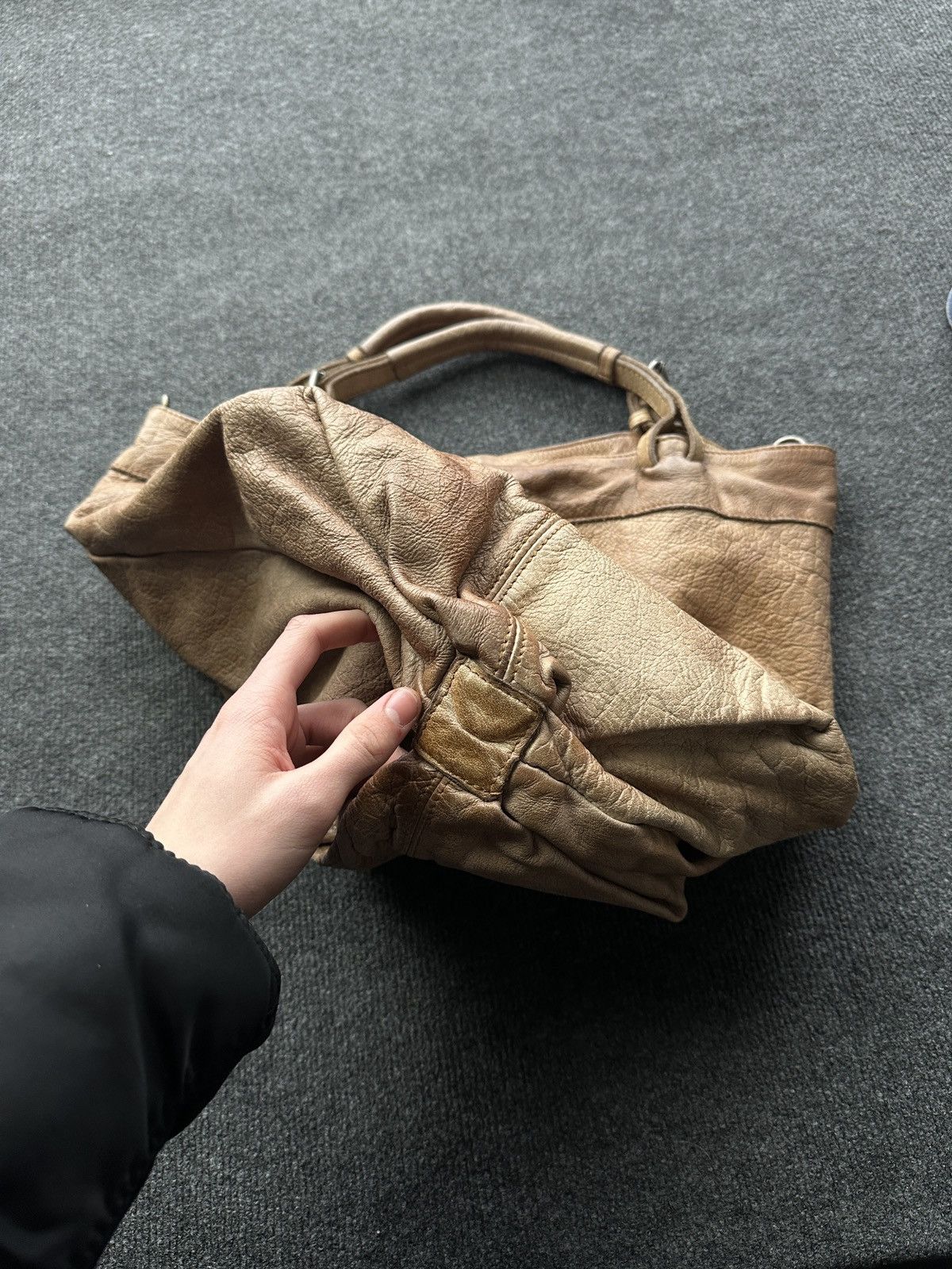 Other 🚨Y2K AVANT-GARDE 🚨mesh brown Japan style hand bag Y2K 90s Size ONE SIZE - 4 Thumbnail