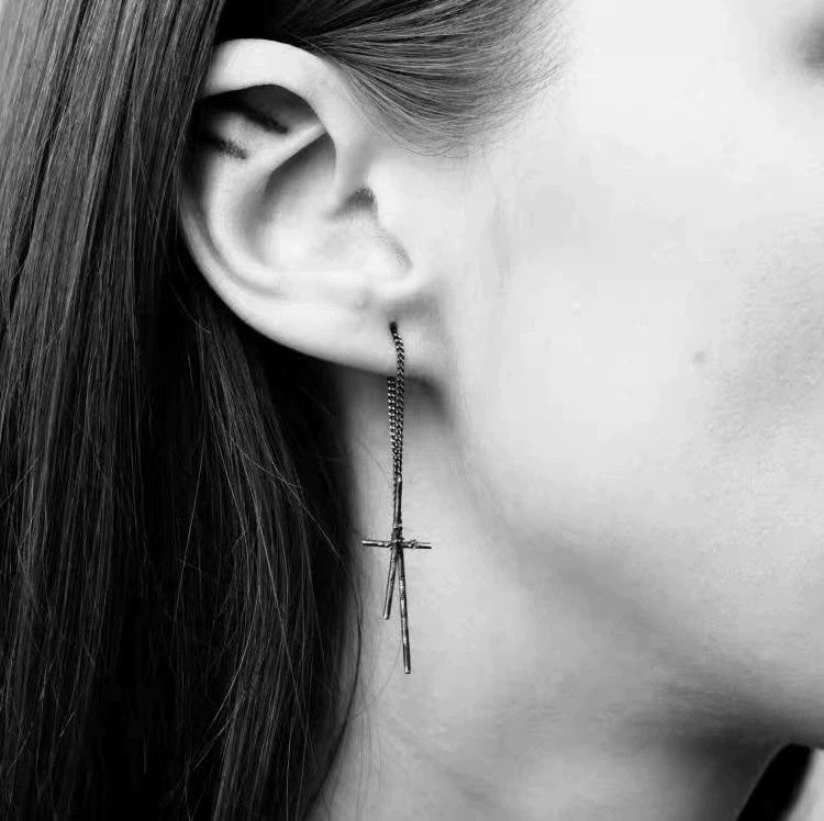 Other Jess Blak Aus Distressed Cross Sterling Silver Earrings Size ONE SIZE - 1 Thumbnail