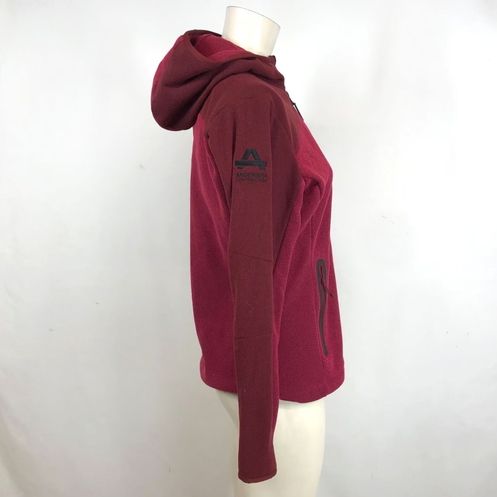 Helly Hansen Helly Hansen WOMEN'S S MAROON HOODED JACKET Long Sleeve Full Zip Coat Shirt? Size S / US 4 / IT 40 - 2 Thumbnail