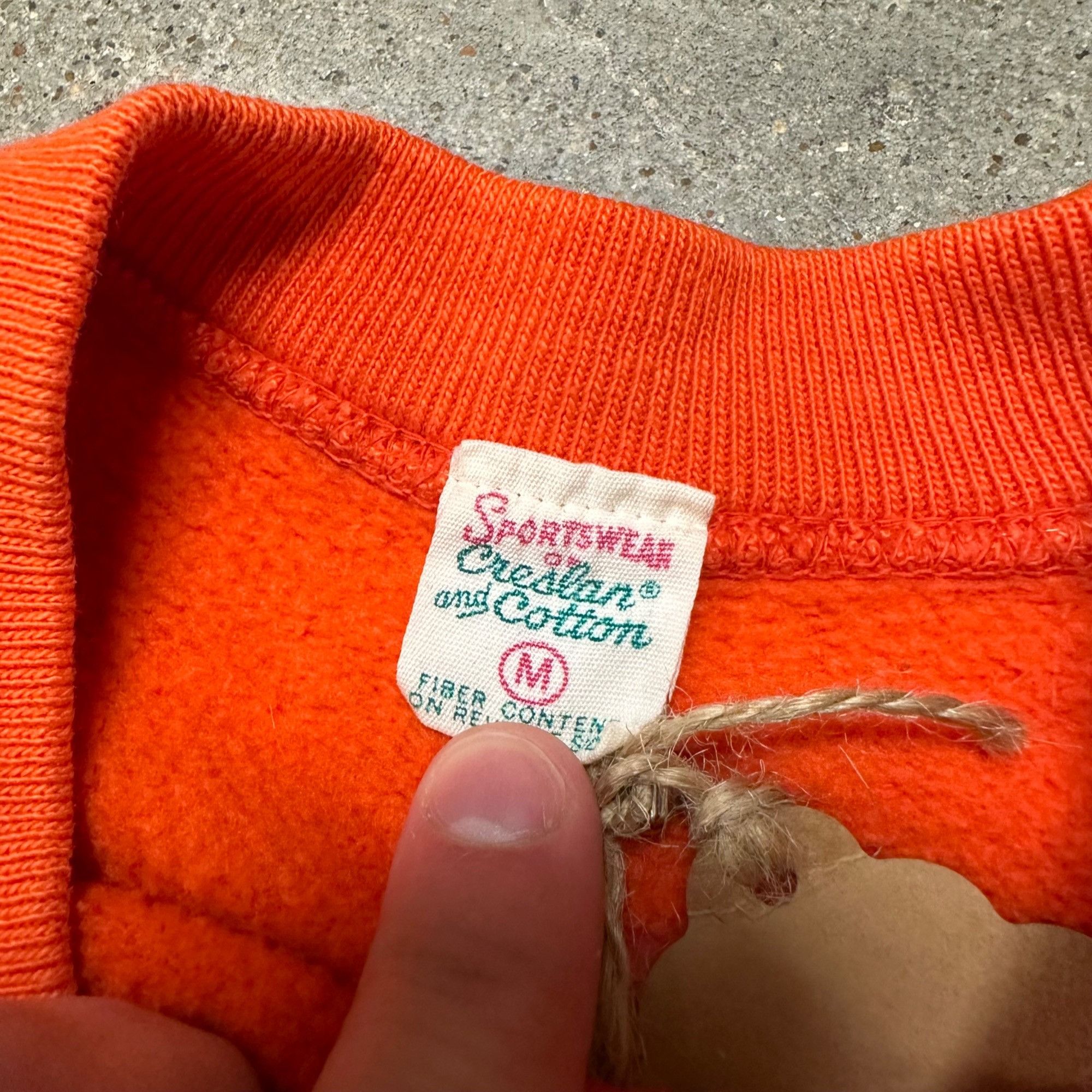 Vintage Vintage 1960s Orange Shortsleeve Sweatshirt Size US M / EU 48-50 / 2 - 2 Thumbnail