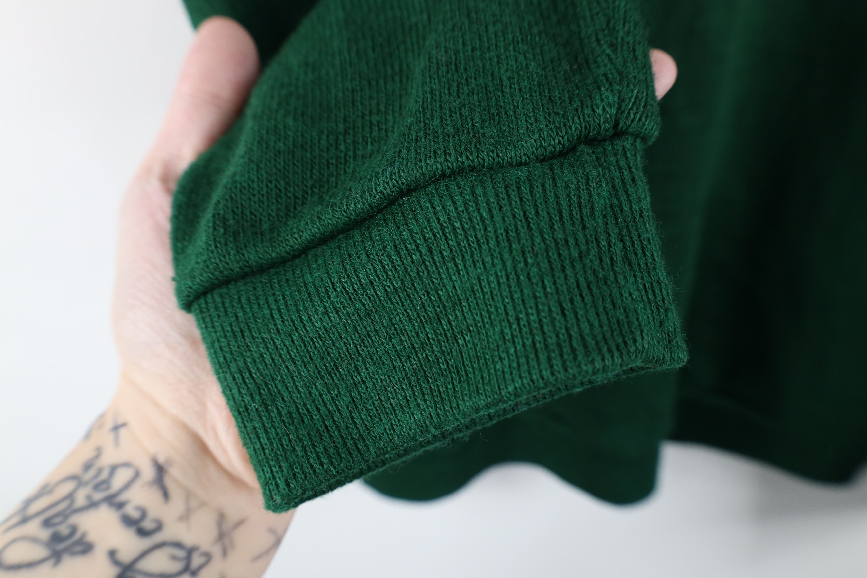 Vintage Vintage 70s Streetwear Mustang V-Neck Sweater Green USA Size M / US 6-8 / IT 42-44 - 9 Thumbnail