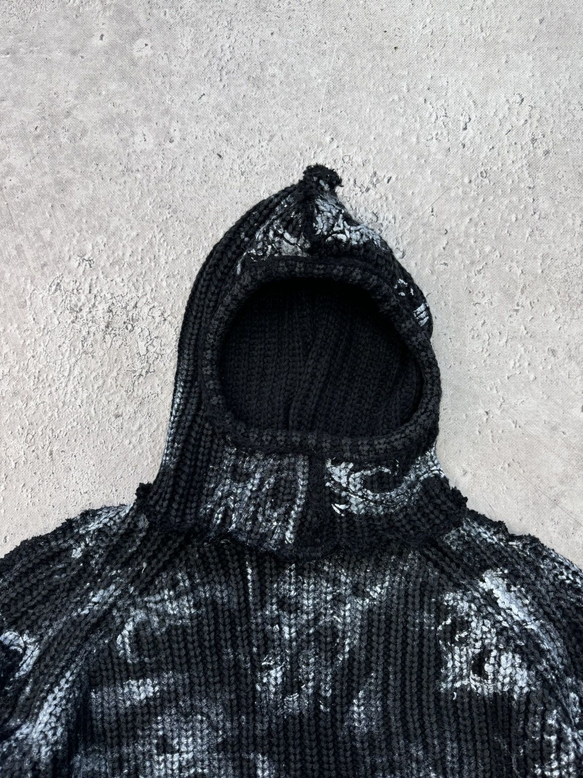 Hysteric Glamour × Japanese Brand × Vintage SALE💣💣CRAZY JUNYA WATANABE STYLE HOODED SWEATER OVERPRINT Size US L / EU 52-54 / 3 - 7 Thumbnail
