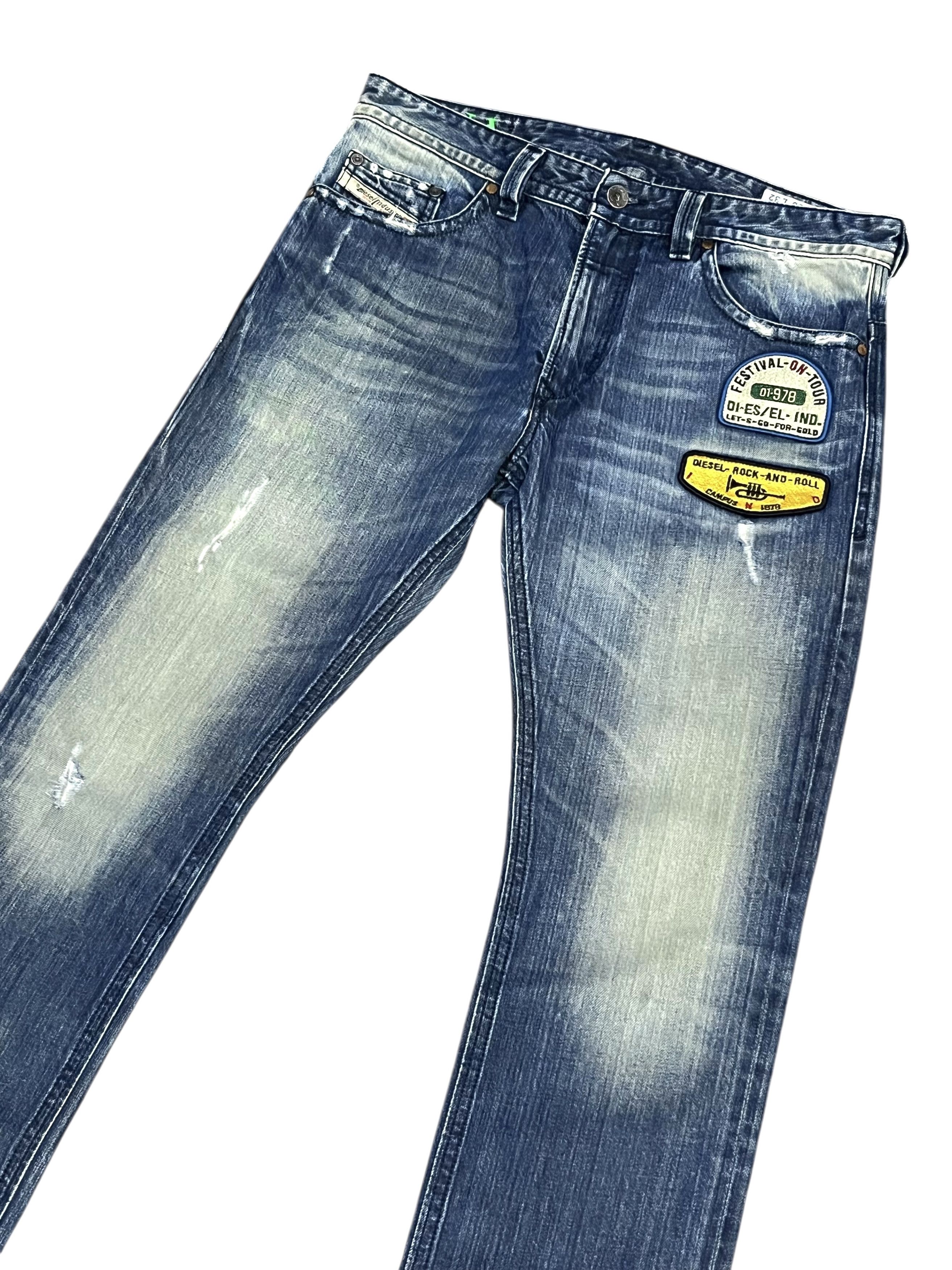 Diesel 🤘🏼Vintage DIESEL DNA Punk Rock Slim Skinny Mudwash Denim Size US 31 - 5 Thumbnail