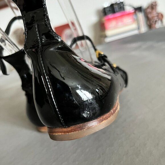 Miu Miu Miu Miu Patent Leather Triple Strap Mary Jane Flats Size US 7 / IT 37 - 4 Thumbnail