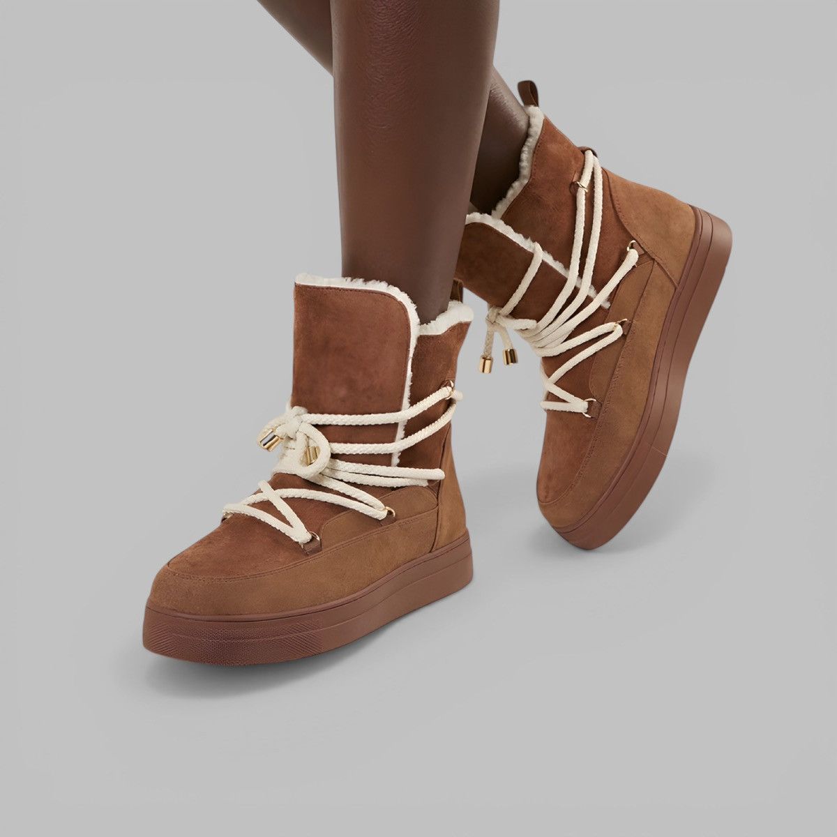 Other MIA Disa Brown Faux Suede Women’s Winter Boots Sz 7.5 Size US 7.5 / IT 37.5 - 1 Thumbnail