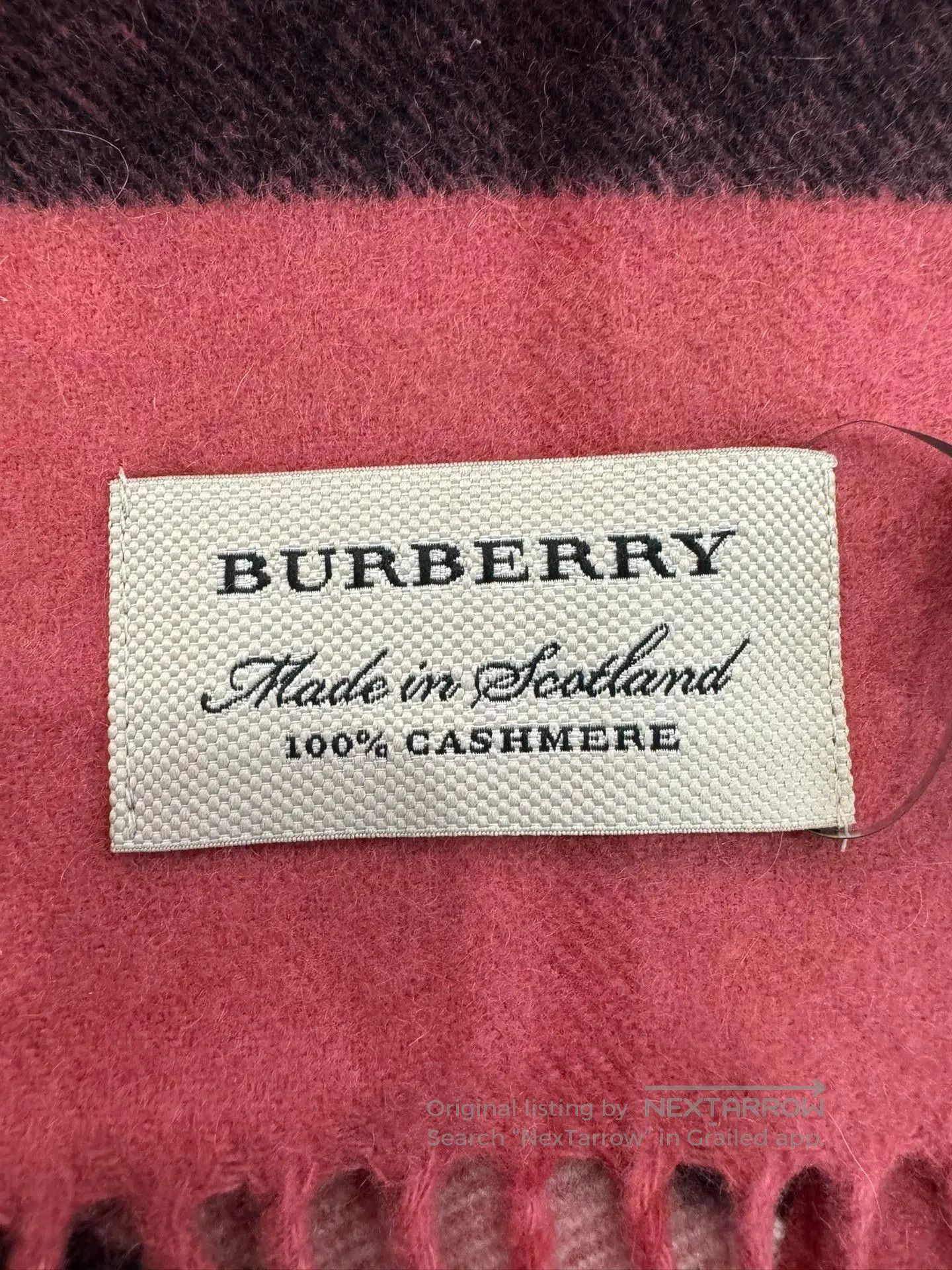 Burberry Burberry Pink Check Cashmere Scarf. Size ONE SIZE - 7 Thumbnail