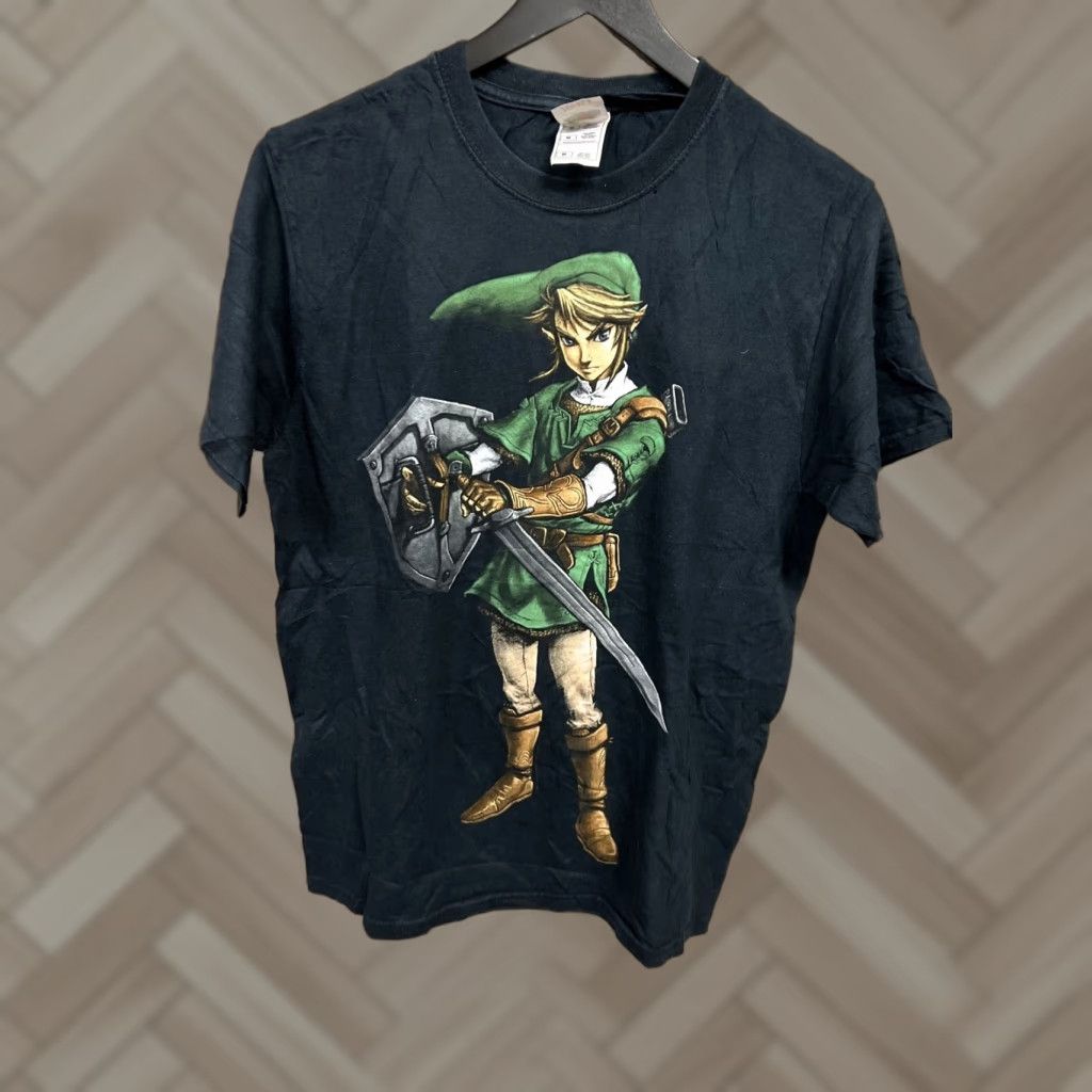 Vintage VINTAGE The Legend Of Zelda NES Twilight Princess Promo Shirt T25 Medium Black Crew Neck Short Sleeve Unisex L/S Graphic Print Link Zelda Men Women Size US M / EU 48-50 / 2 - 1 Thumbnail