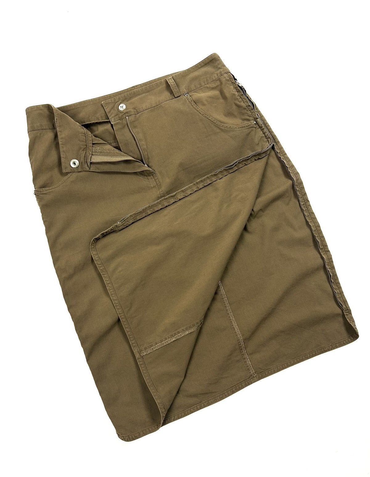 Sonia Rykiel Sonia Rykiel Archive Brown Zip Mini Skirt Used Effect S Y2K Size 25" / US 0 / IT 36 - 6 Thumbnail