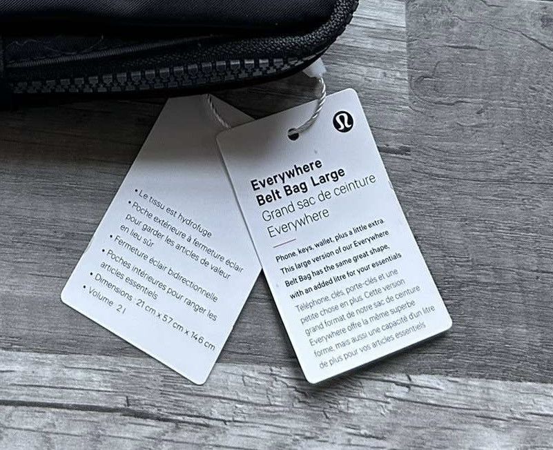 Lululemon Lululemon Everywhere Belt Bag Black Large 2L New With Tags Size ONE SIZE - 3 Thumbnail