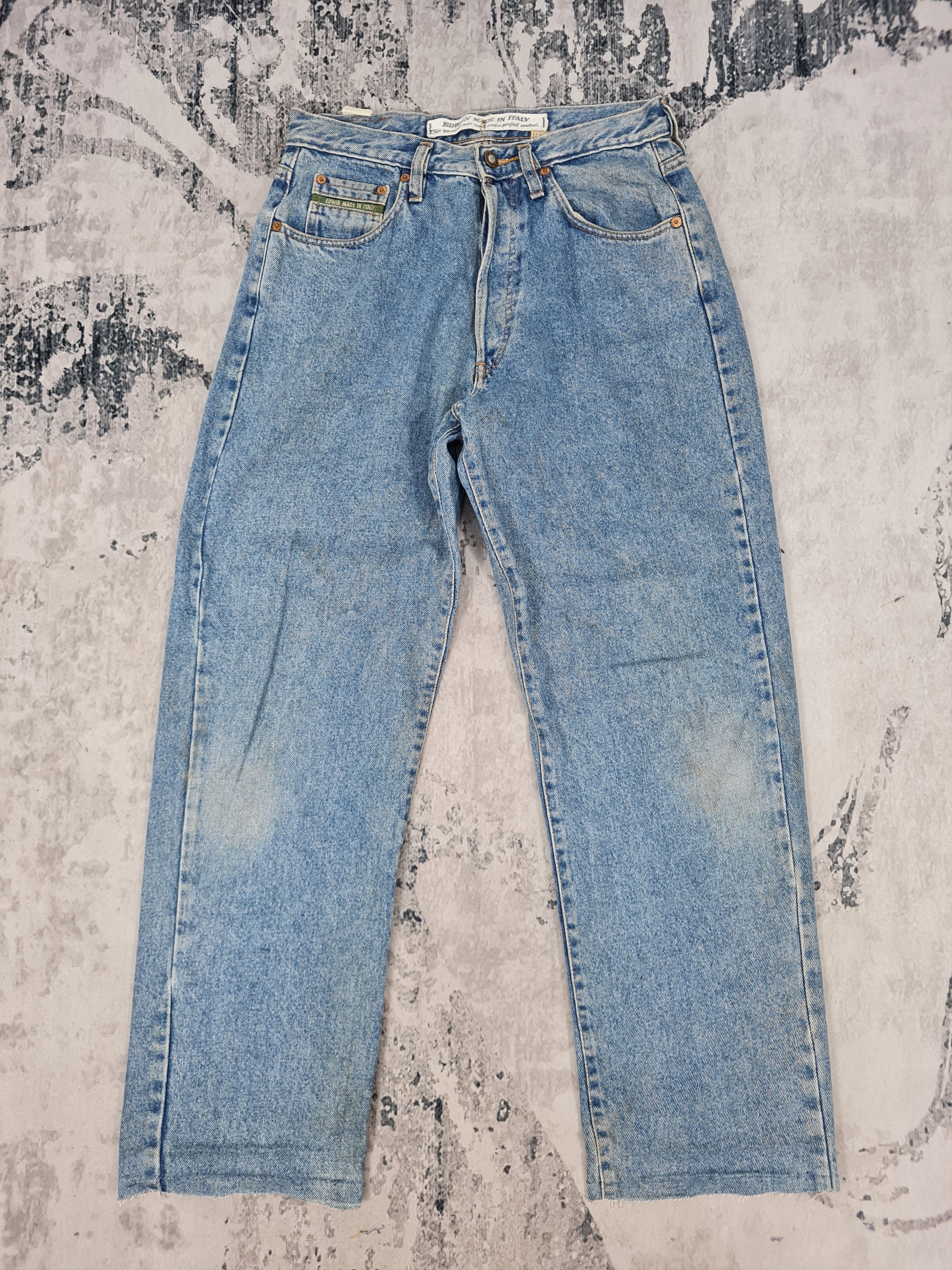 Vtg EDWIN High Rise Baggy Cut Size 30x29.5 Jeans JB0126